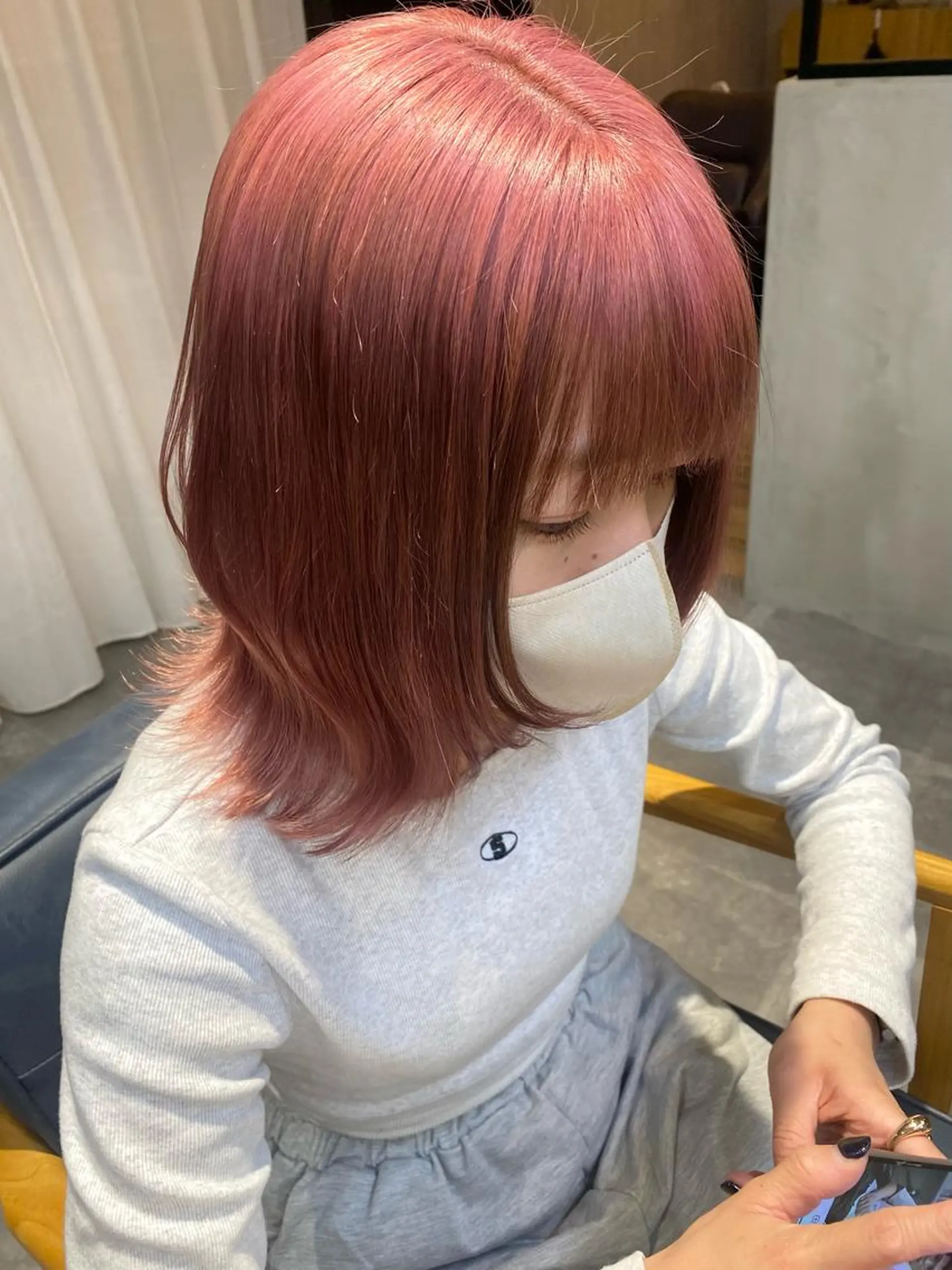 ミディアム カラー 韓国×髪質改善カラー 💎hinaのヘアスタイル