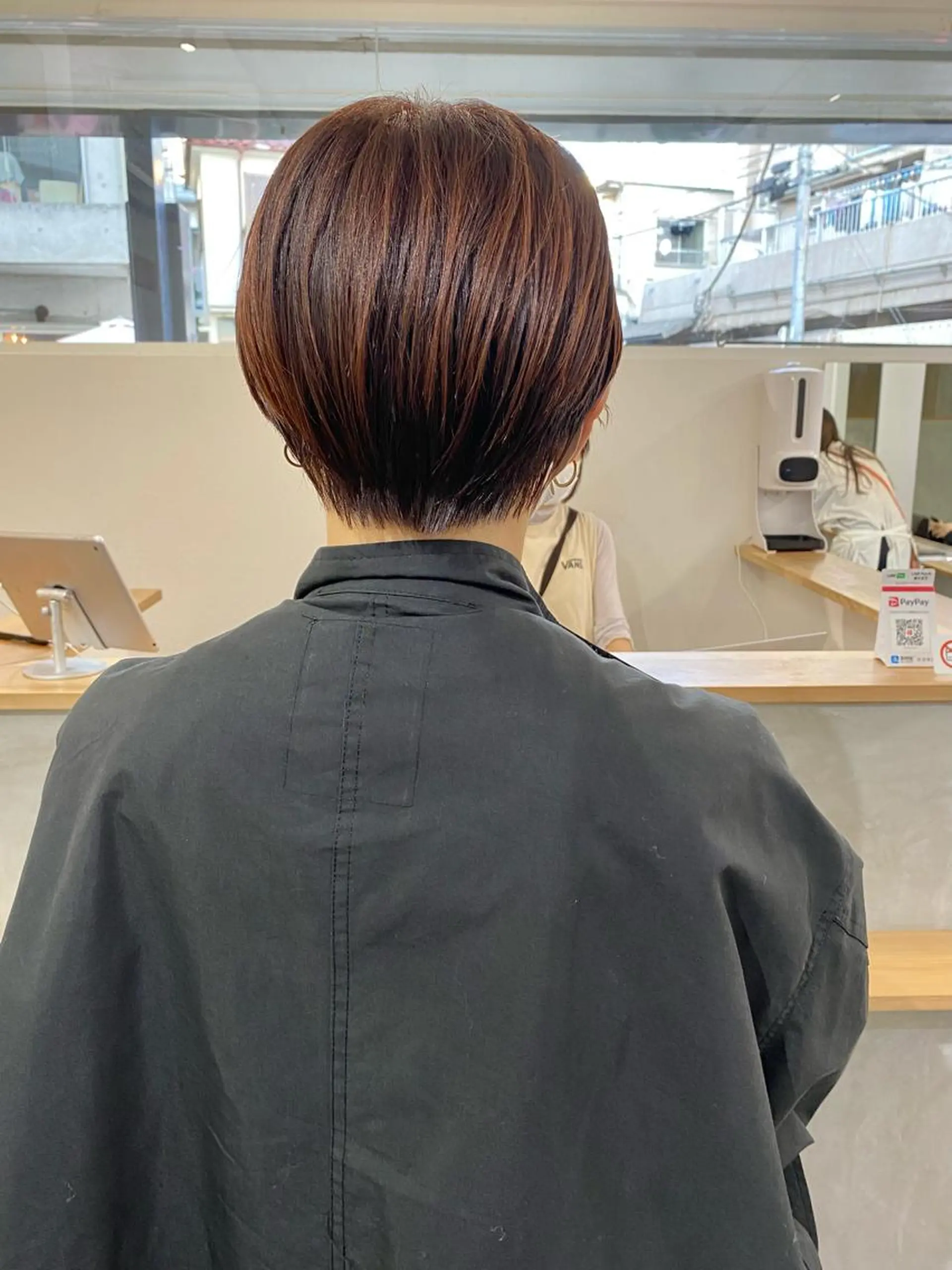 ショート カラー ブラウンカラー オレンジ オレンジブラウン ショートヘア カット ヘアカラー 森貴裕/ベージュ/ パーマ/オリーブのヘアスタイル