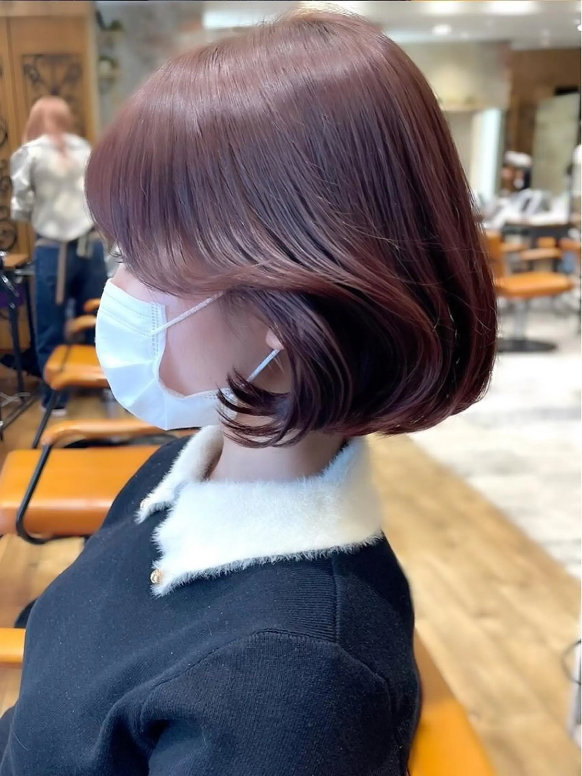 ミディアム カラー パーマ ヘアアレンジ イルミナカラー 髪質改善 タンバルモリ 韓国風ヘア トリートメント 日本一の小顔カット/ ボブ/顔周り/韓国のヘアスタイル