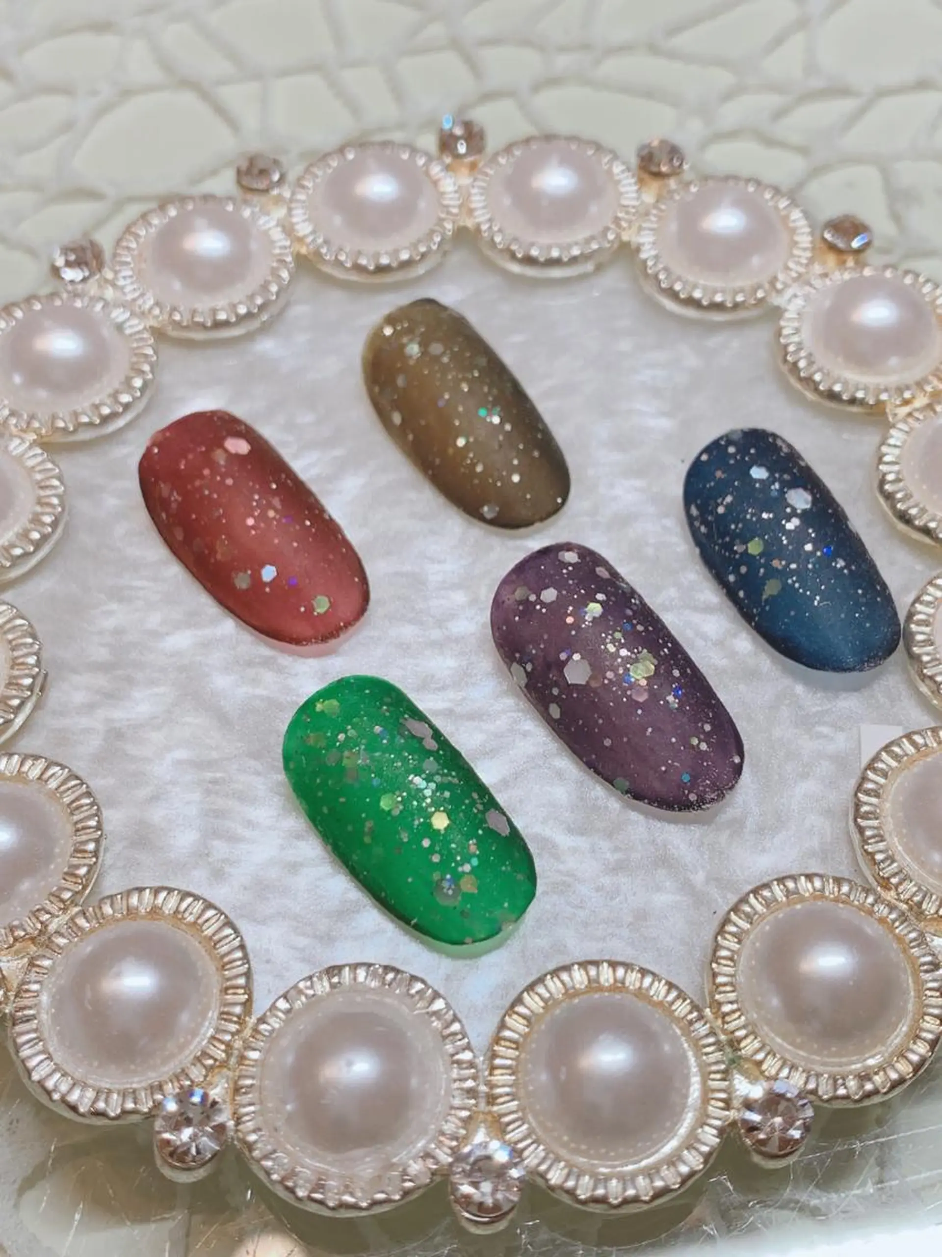 ネイル ラメ(グリッター) マットネイル ｔe_ nailのネイルデザイン