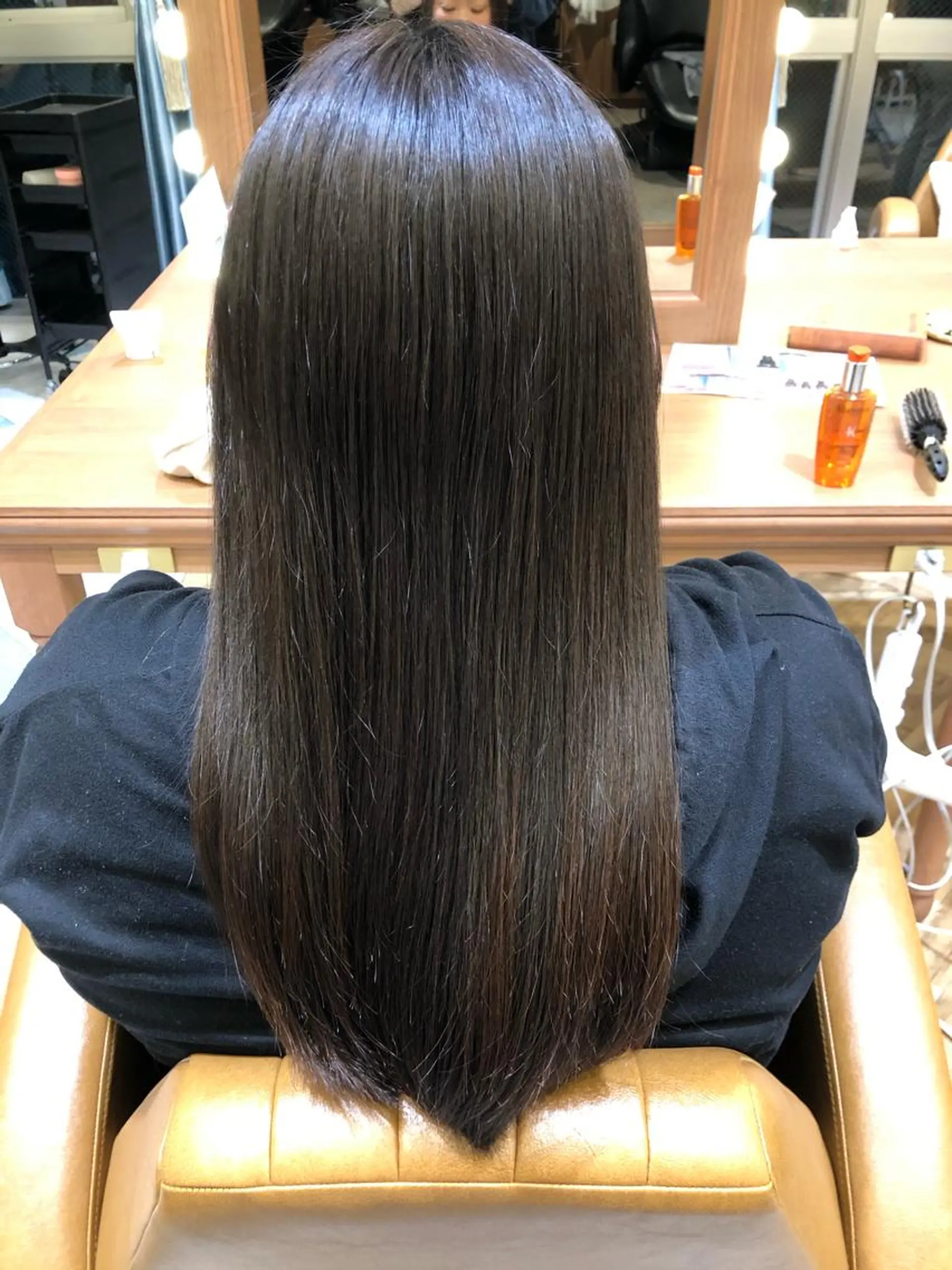 ロング 縮毛矯正 髪質改善 韓国風レイヤー 吉田のヘアスタイル