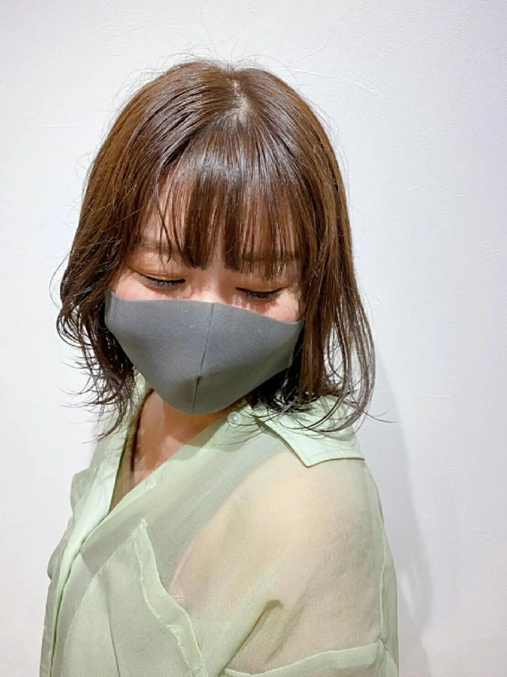 ミディアム カラー アッシュ 透明感カラー ラベンダーカラー ラベンダーアッシュ 北九州美容室 🕊️わかな✂︎のヘアスタイル