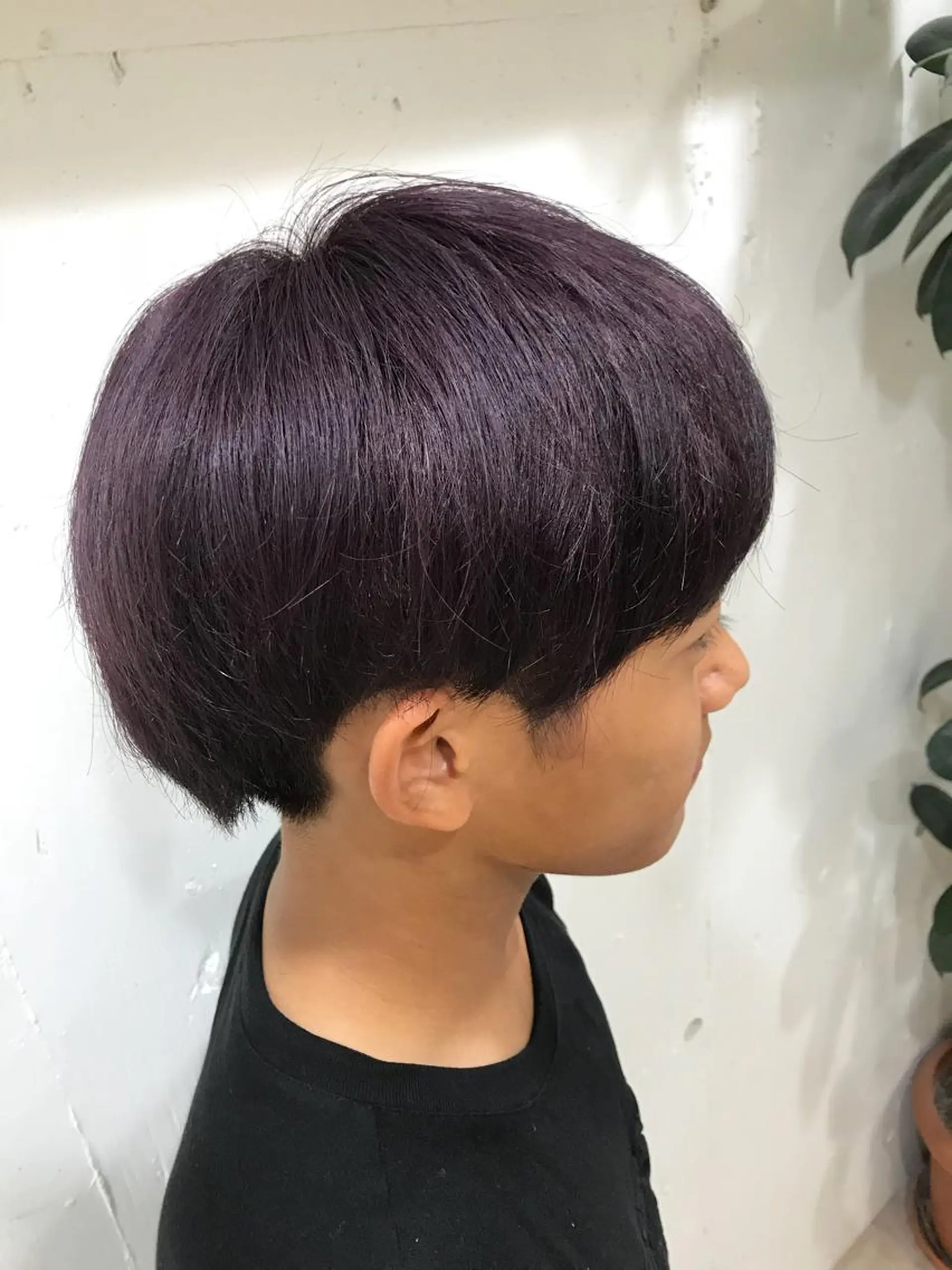 ショート カラー メンズ メンズブリーチ ブリーチ パープルカラー ヘアカラー トリートメント 🍑艶髪✖️暖色系 ✨momoka🍑のヘアスタイル