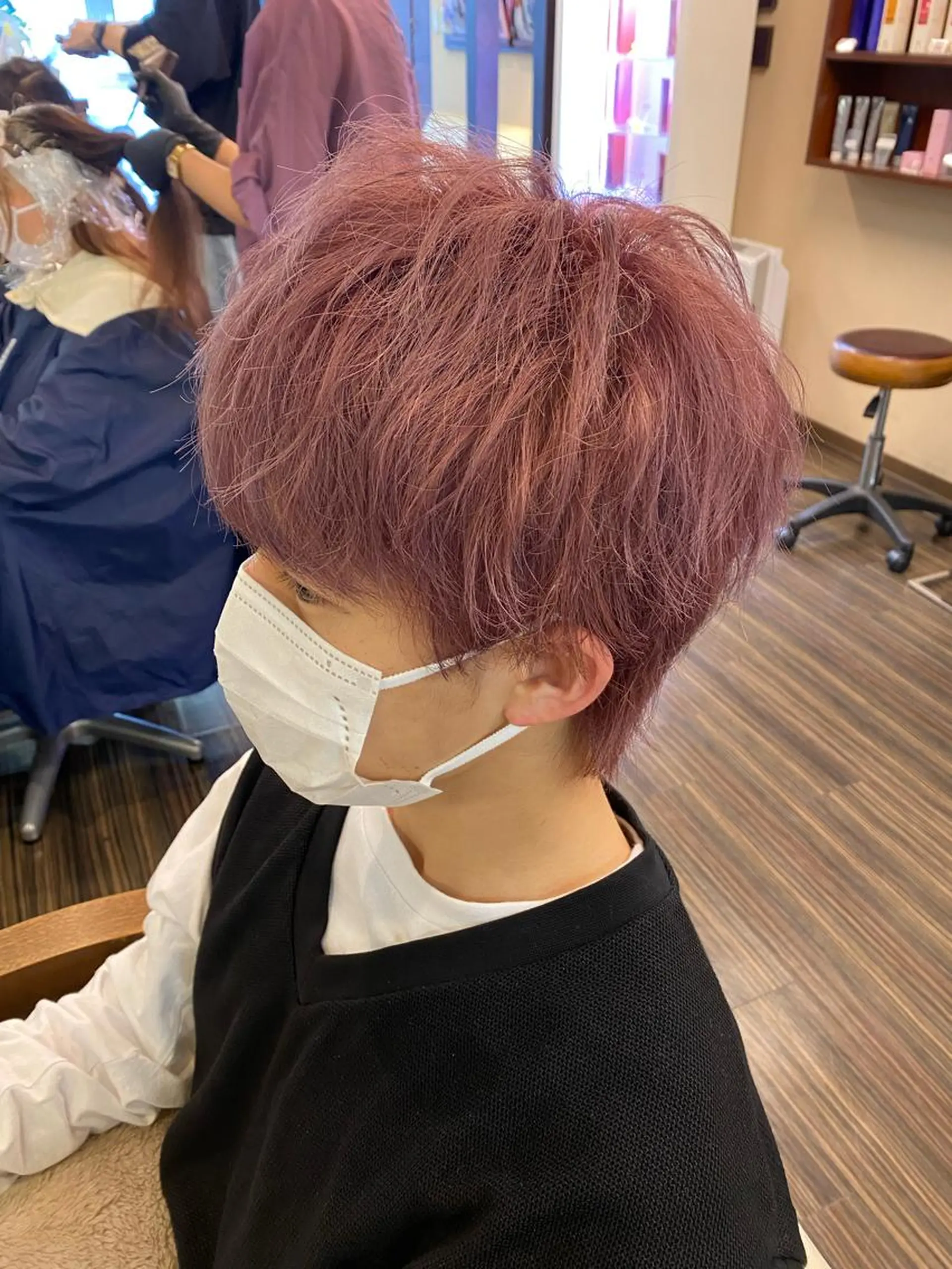 ミディアム カラー ヘアアレンジ メンズ ヘアカラー トリートメント 加藤 瑠美のヘアスタイル