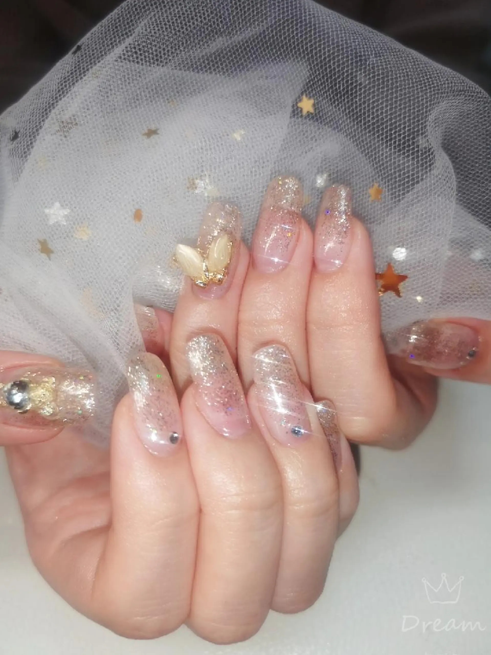 ネイル ネイリストゆか💅 長さだし、深爪矯正のネイルデザイン