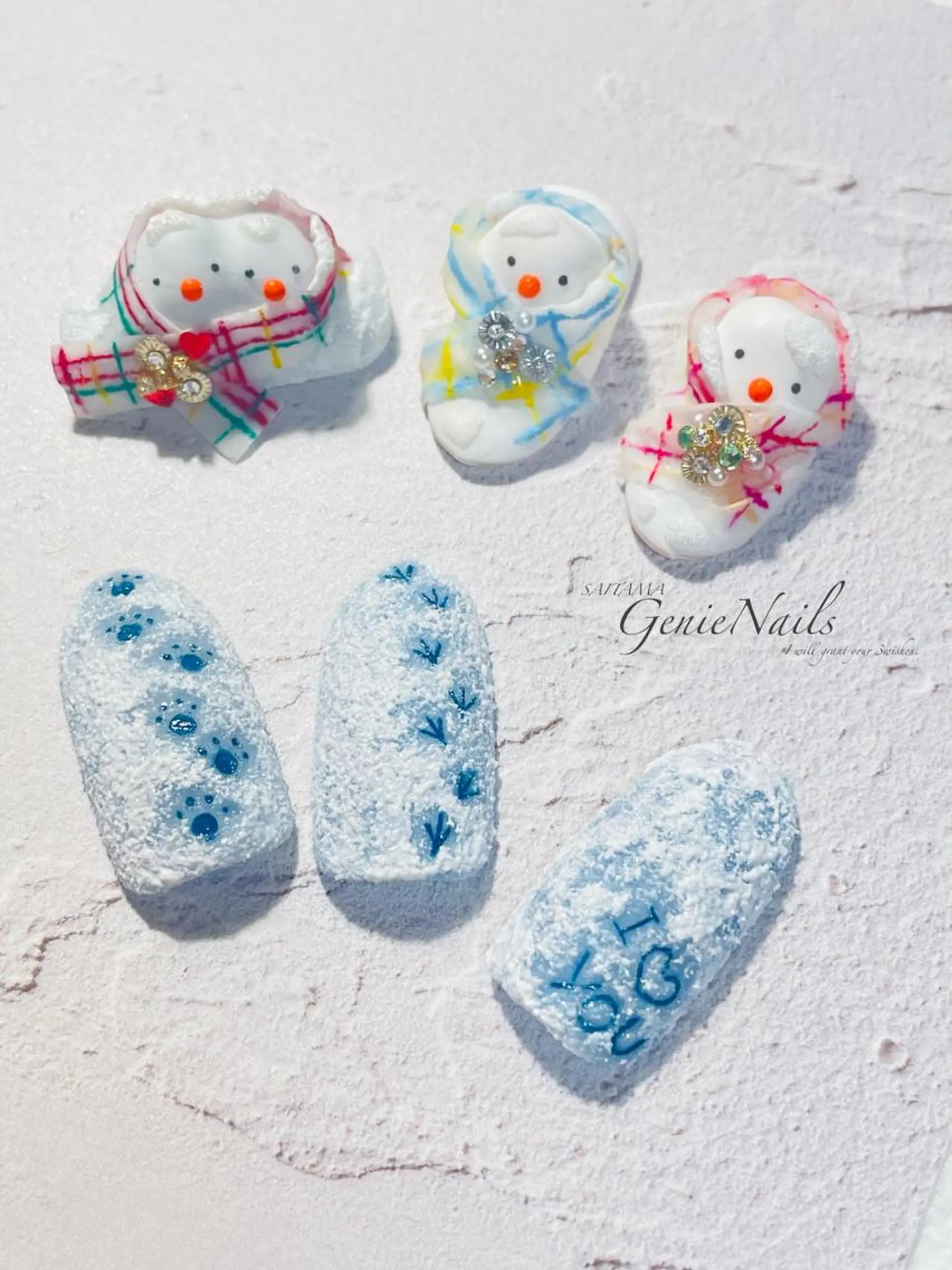 ネイル アートネイル フットネイル メンズネイル 冬ネイル クリスマス Genie Nailsのネイルデザイン