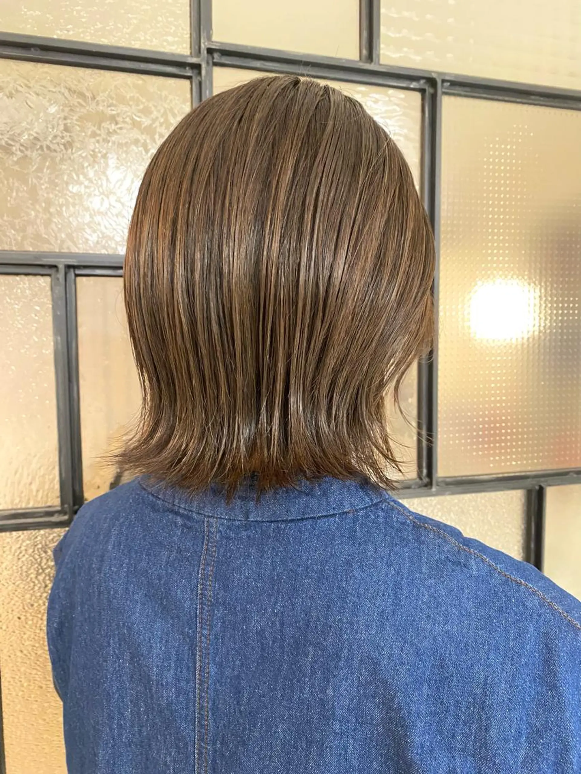 ミディアム カラー カット ヘアカラー トリートメント 安永 涼のヘアスタイル