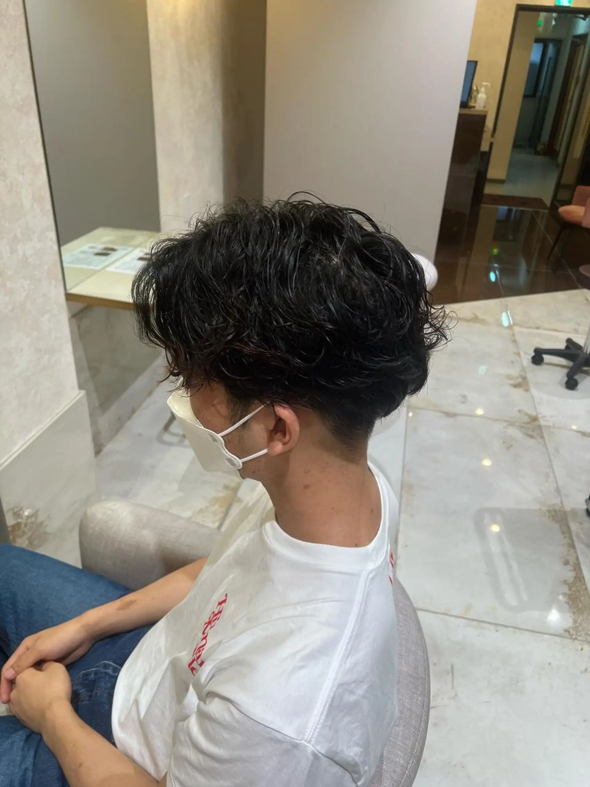 ショート パーマ メンズ カット パーマ CIEL天六店 三上春のヘアスタイル