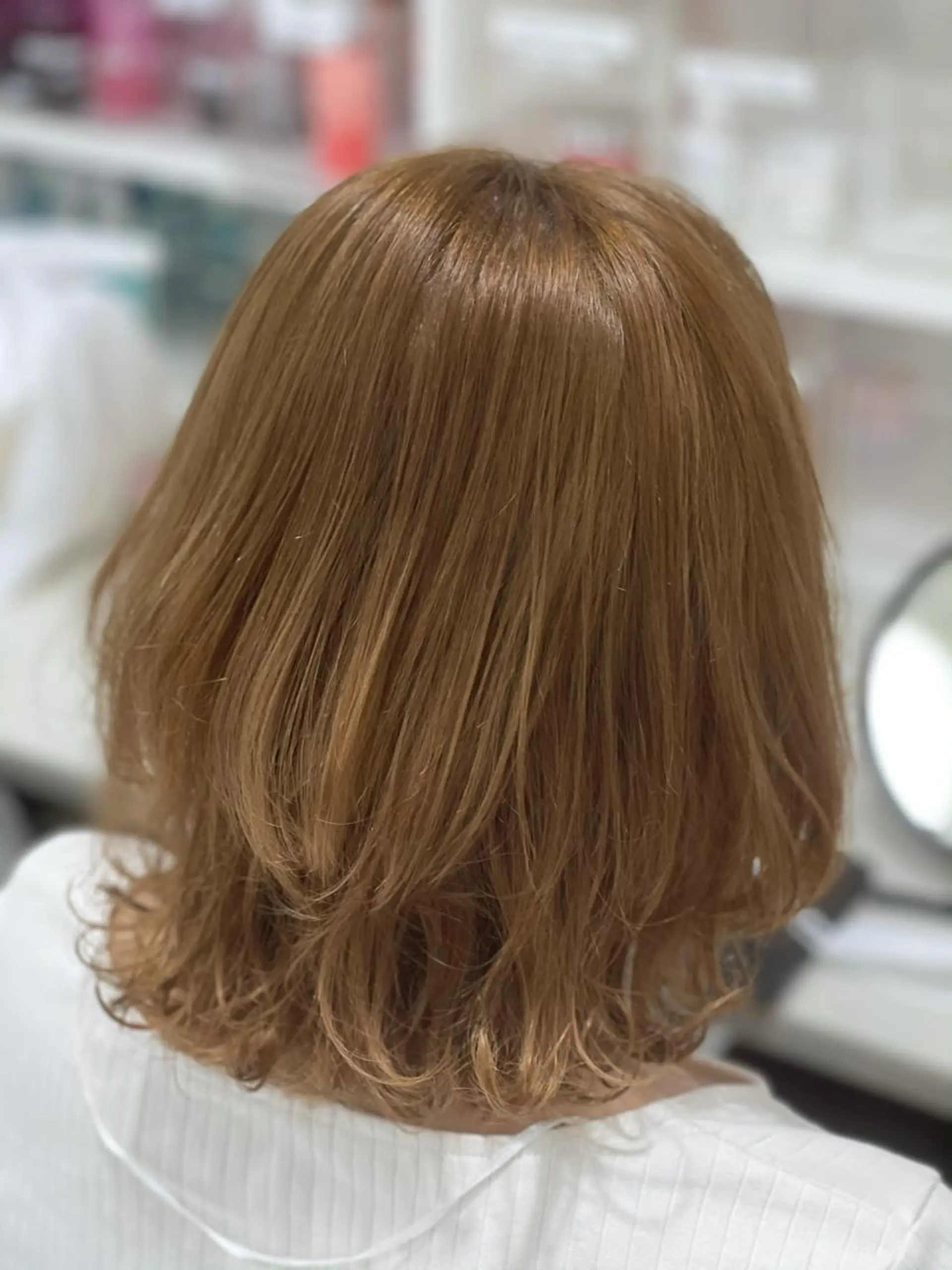 ミディアム カラー ベージュカラー ミルクティーベージュ ☁Neolive .Ayana✂️のヘアスタイル