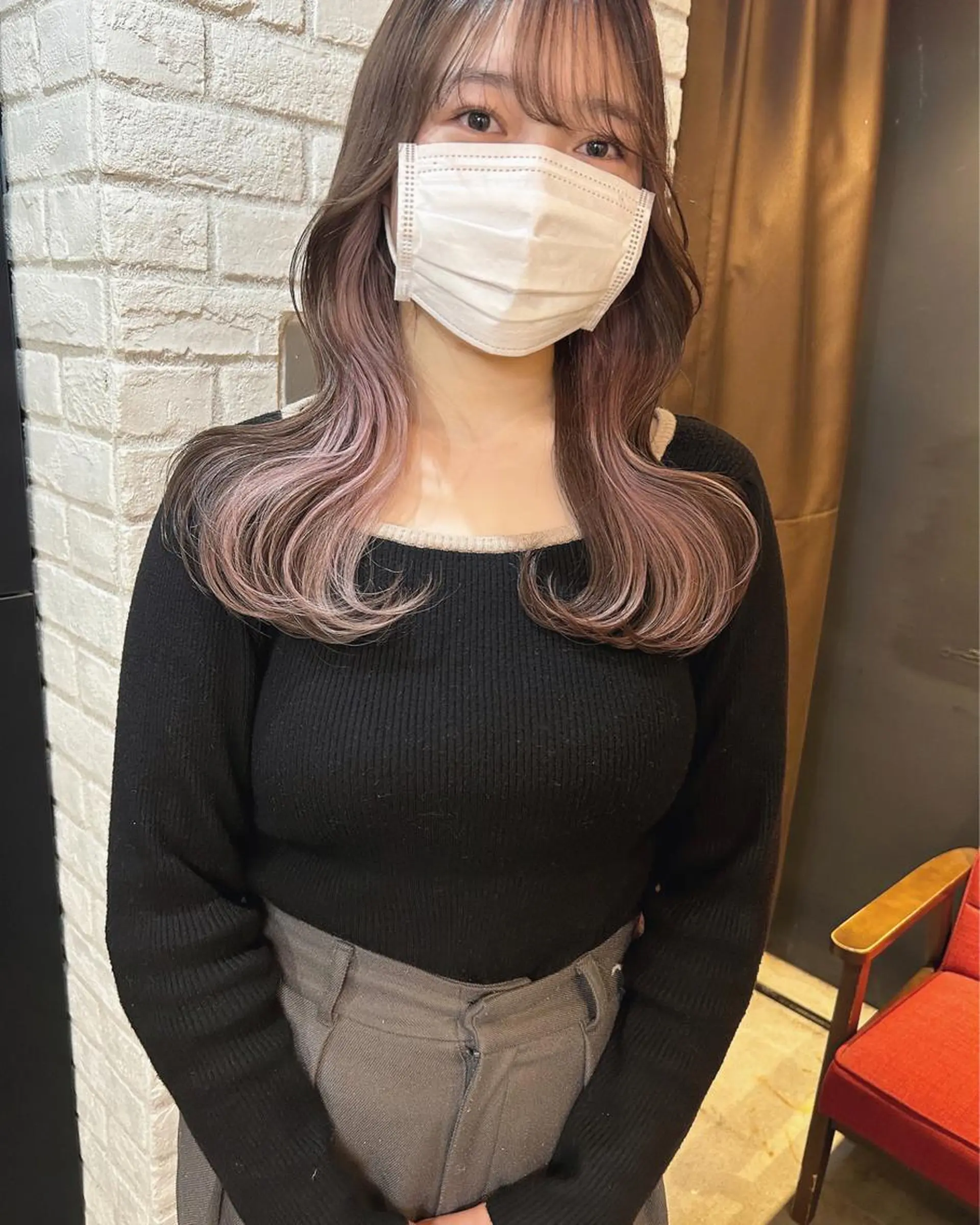 ロング カラー SAKURA 原宿所属・なかの たくみのヘアスタイル