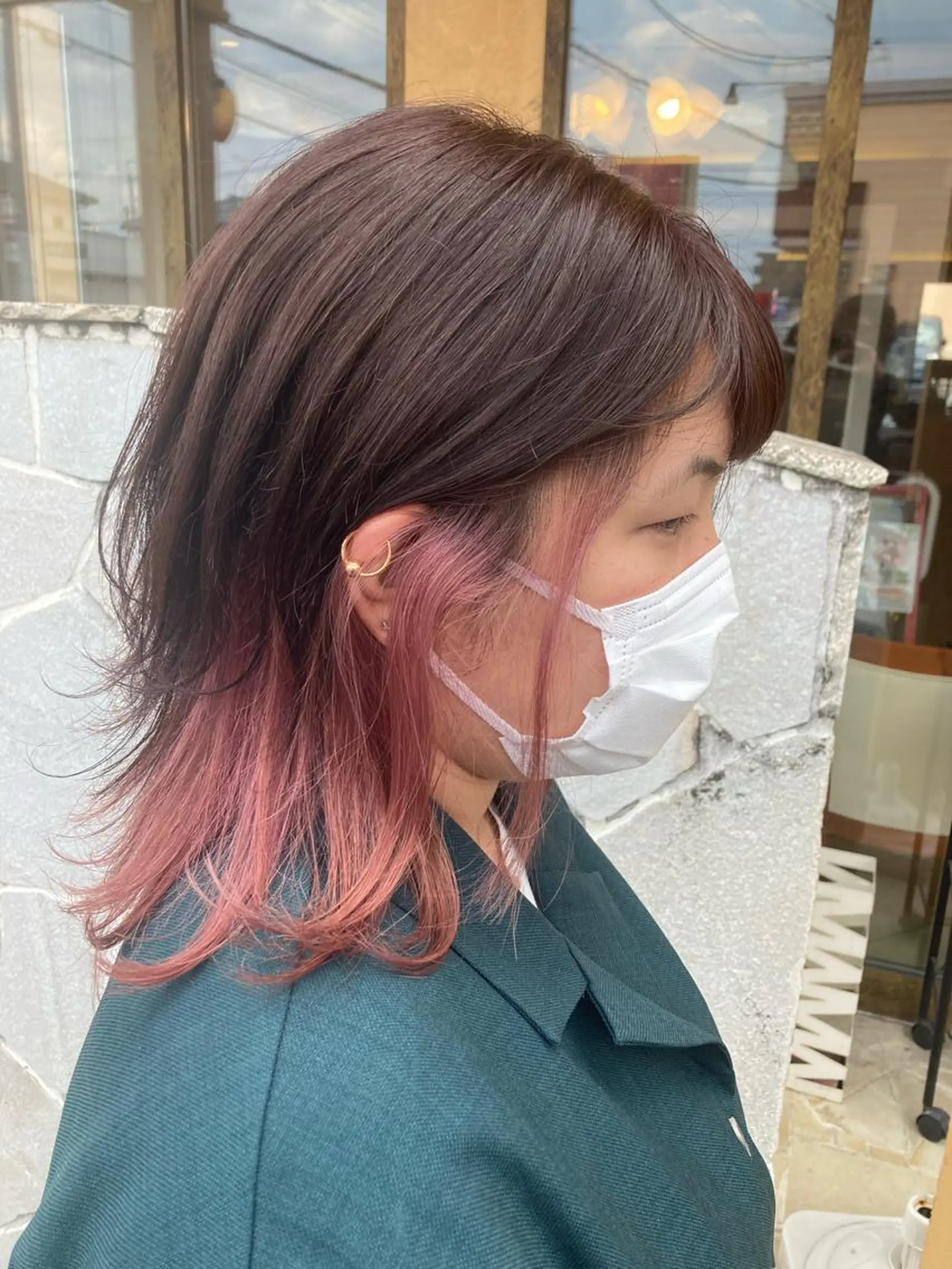 セミロング カラー WEST✂︎前田 明宏✂︎大和高田のヘアスタイル