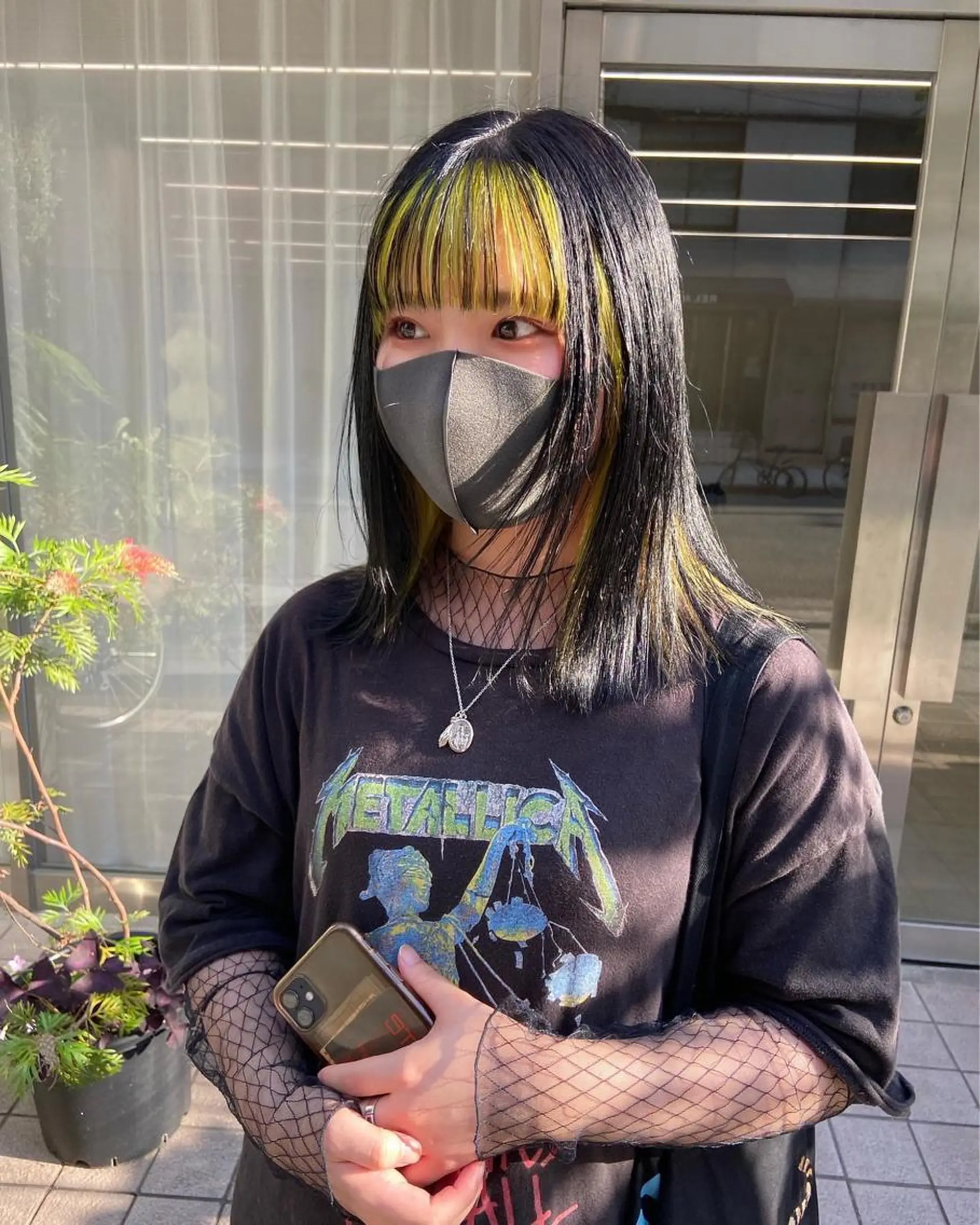 セミロング カラー ヘアカラー yuna/ボブカット /ハイトーンカラーのヘアスタイル