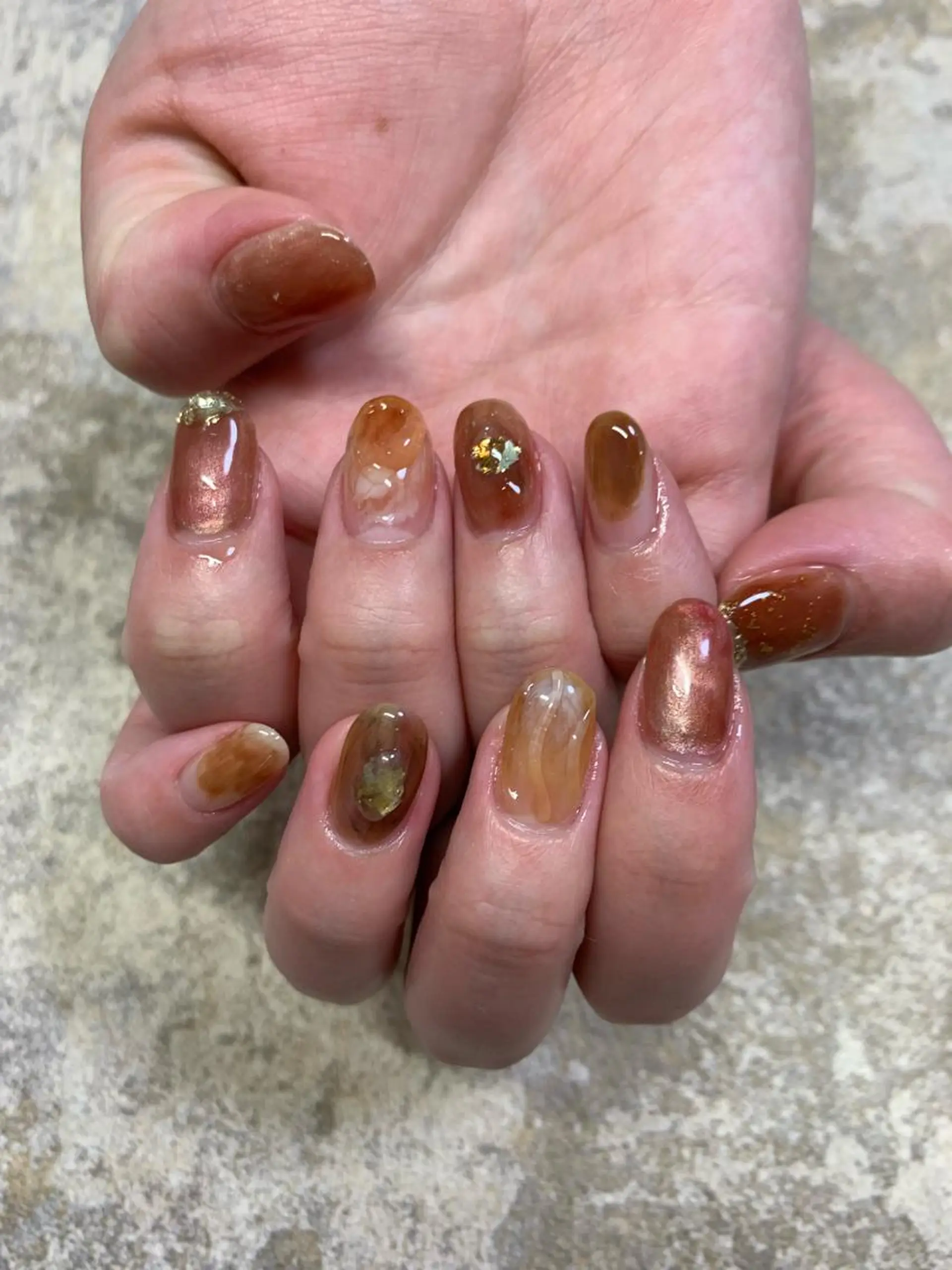 ミディアム ハンドネイル ハンドケア Kono Nanamiのネイルデザイン