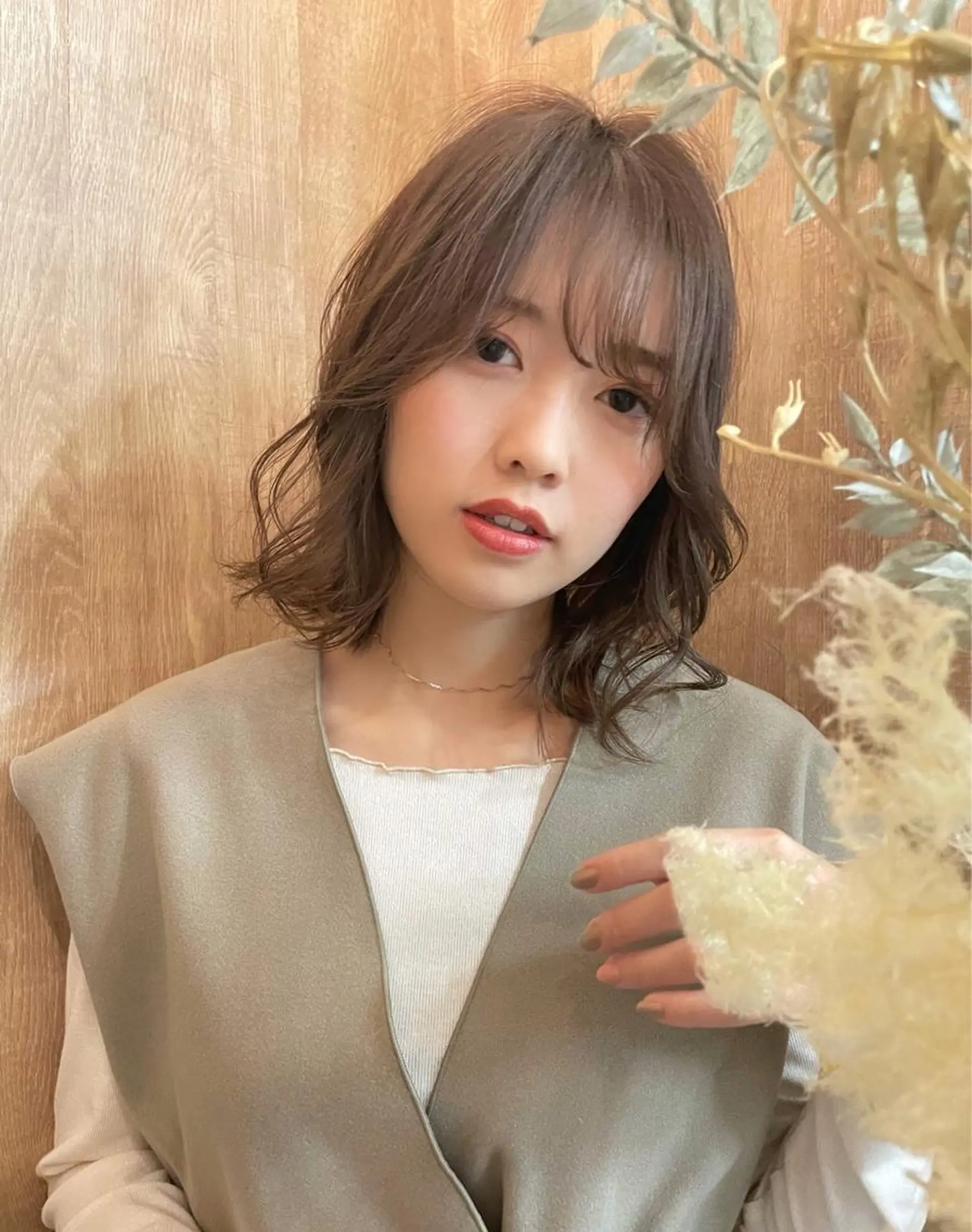 ミディアム カラー ベージュカラー oggi +KENJE所属・大平 美沙のヘアスタイル