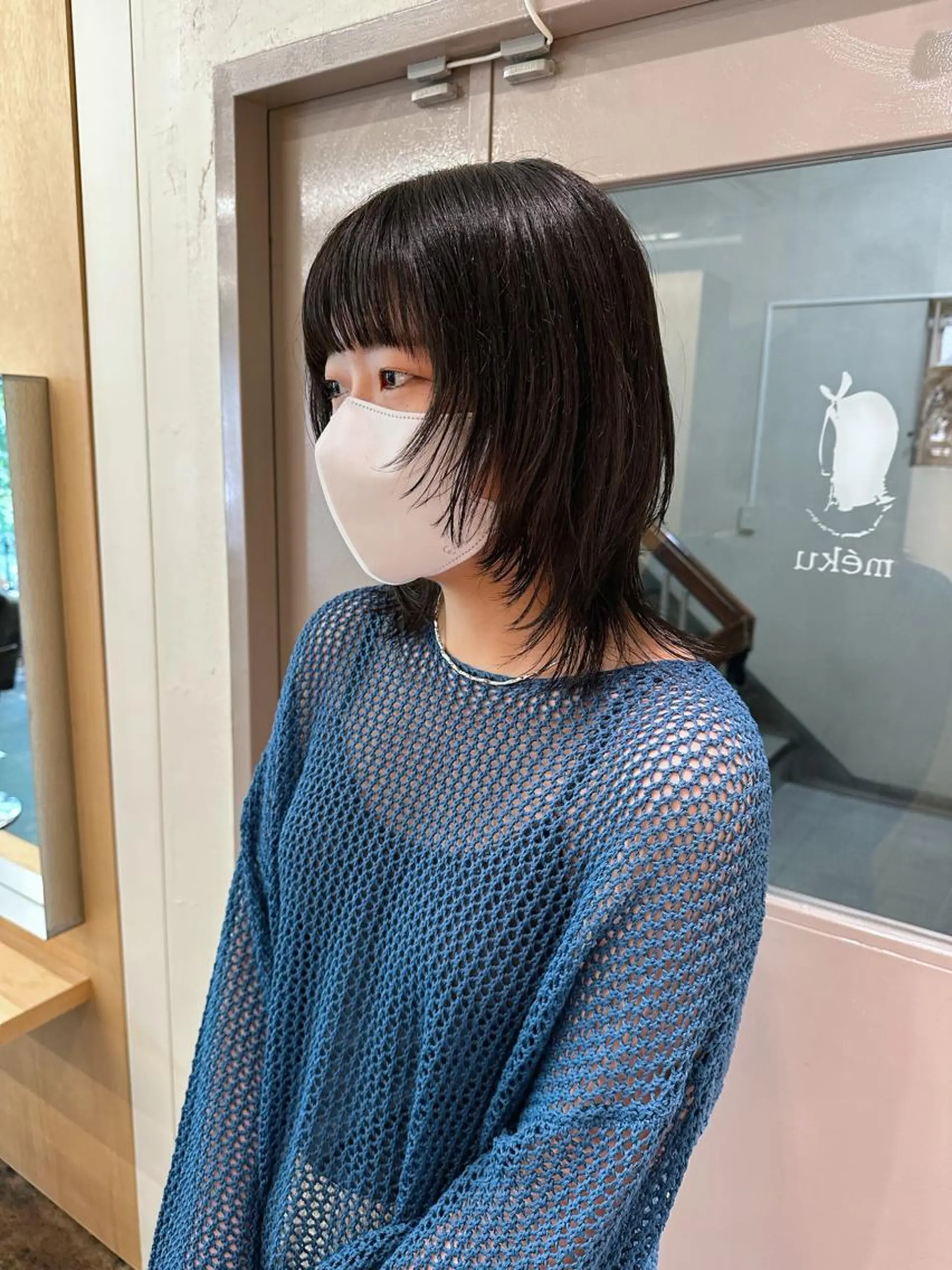 ミディアム ウルフカット yupi🐈‍⬛ レイヤー/パーマのヘアスタイル