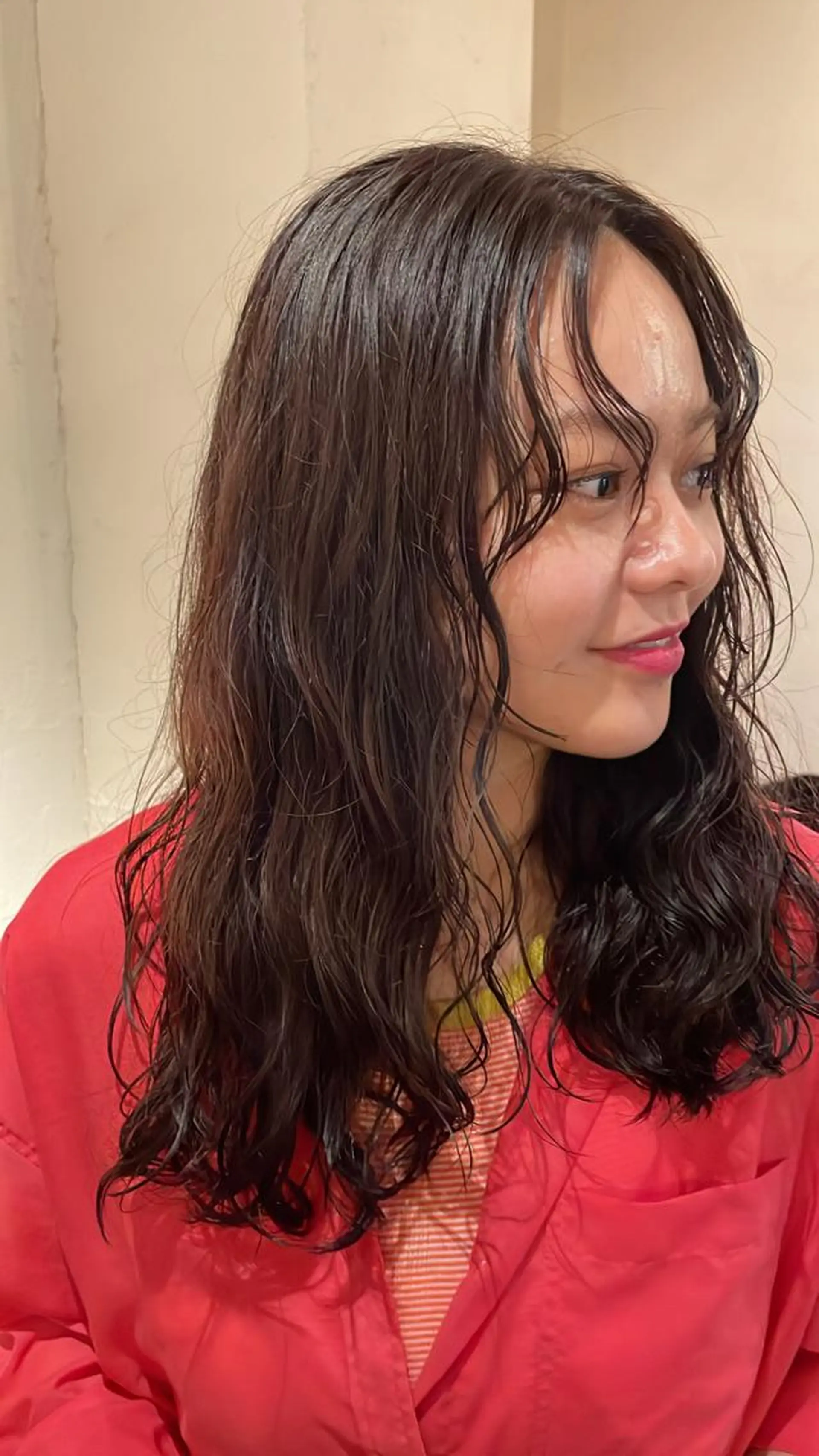 ロング パーマ パーマ/透明感カラー 小松のヘアスタイル