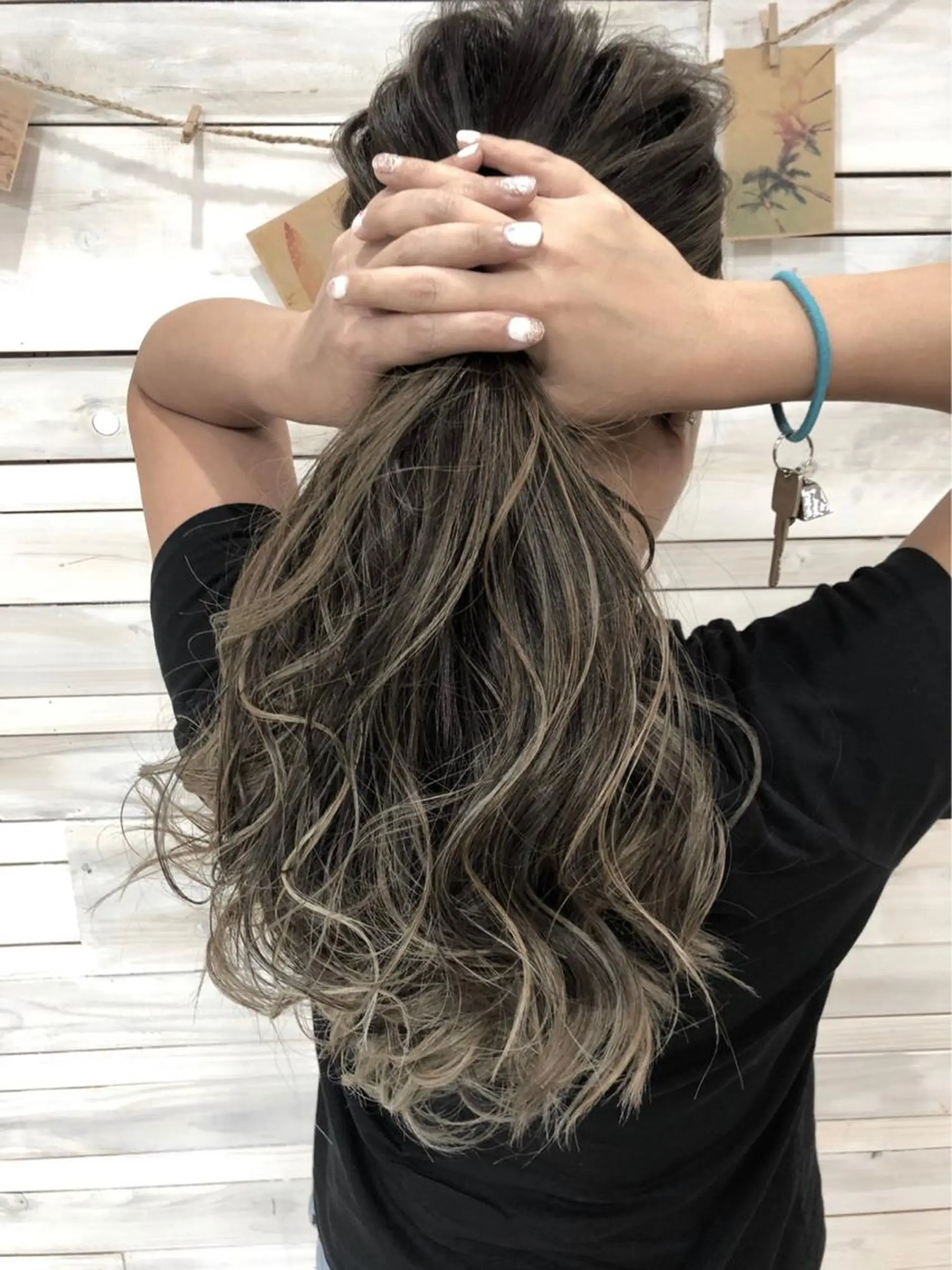 セミロング カラー ハッシュカット/ボブ /レイヤー/彩奈のヘアスタイル