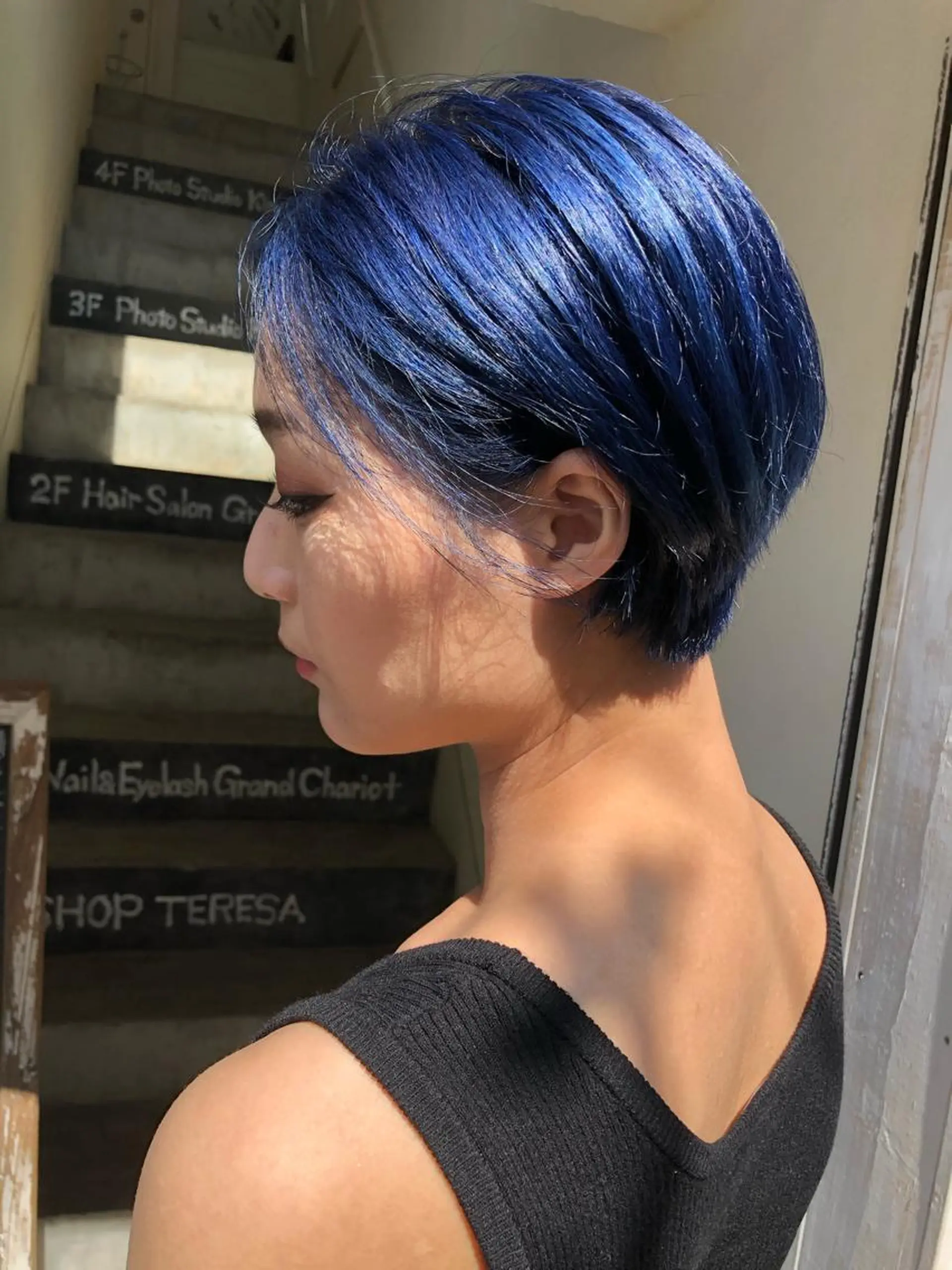 ショート アッシュ 舘野 太嘉宏のヘアスタイル