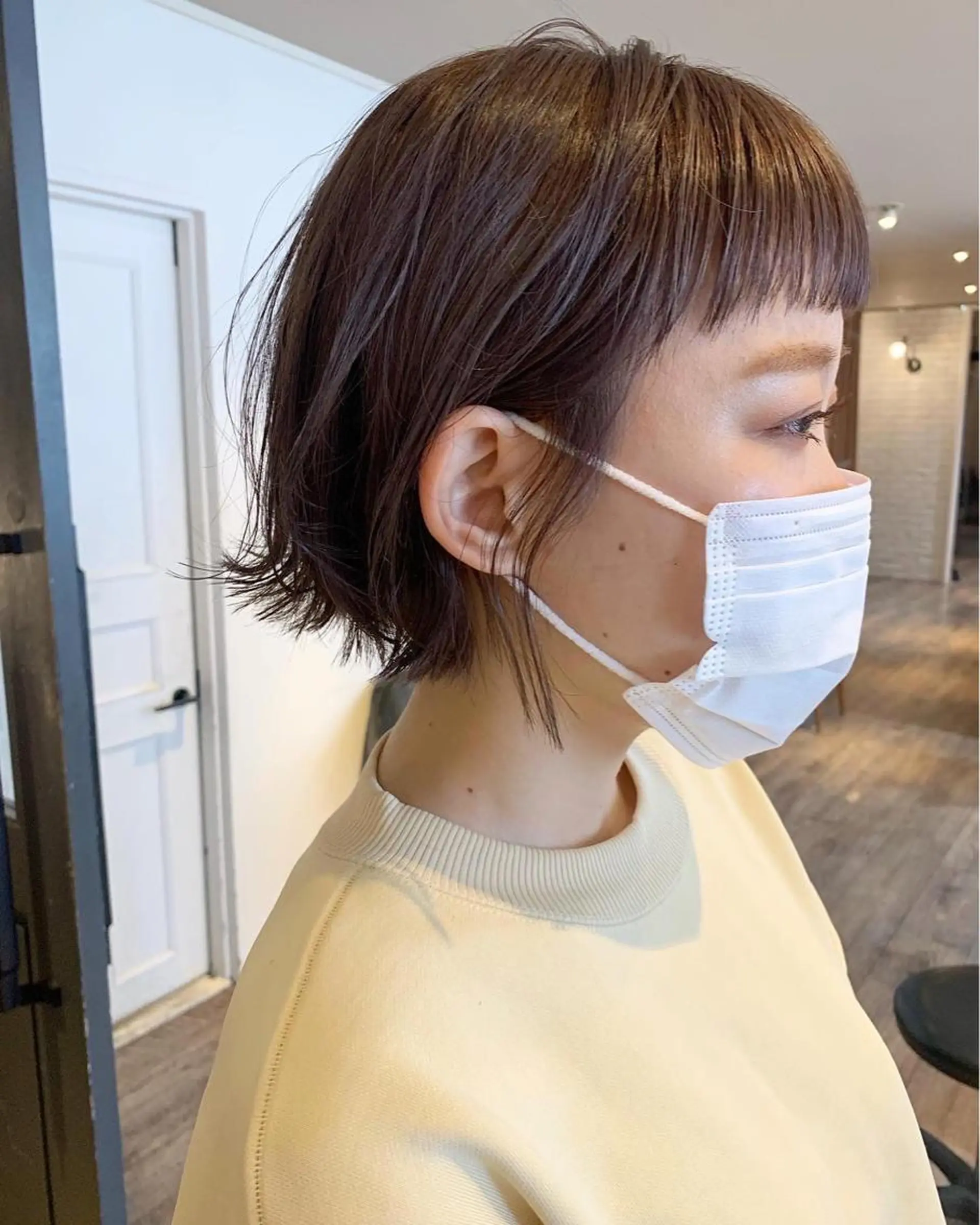 ショート カラー パーマ ヘアアレンジ メンズ キッズ ネイル マツエク・マツパ メンズブリーチ ブリーチ ボブ オン眉 SALOWIN梅田茶屋町店所属・ウルフレイヤーカット /チヒロのヘアスタイル