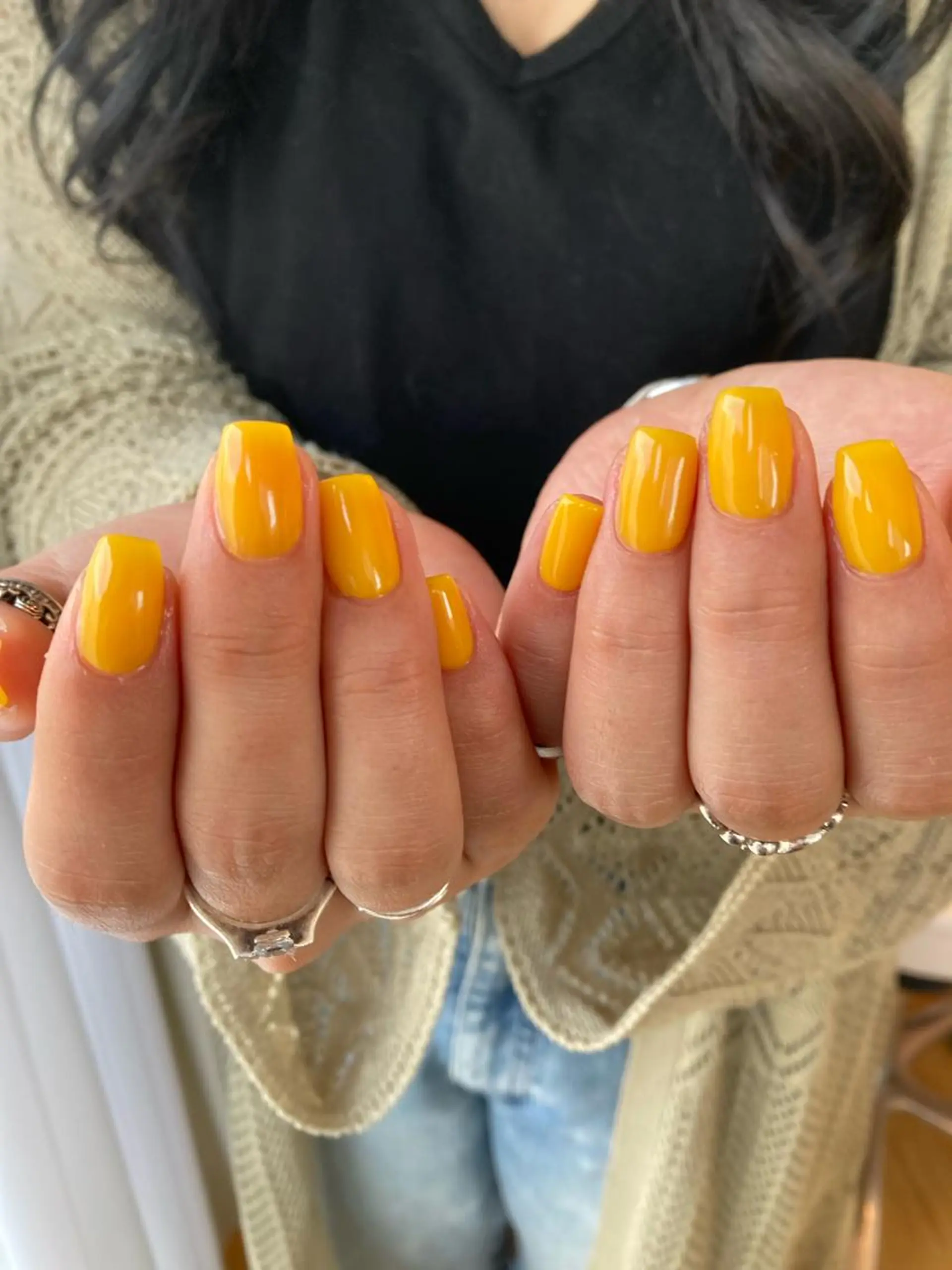 ネイル オレンジ ハンドネイル ティアラリュクス 中島公園店のネイルデザイン