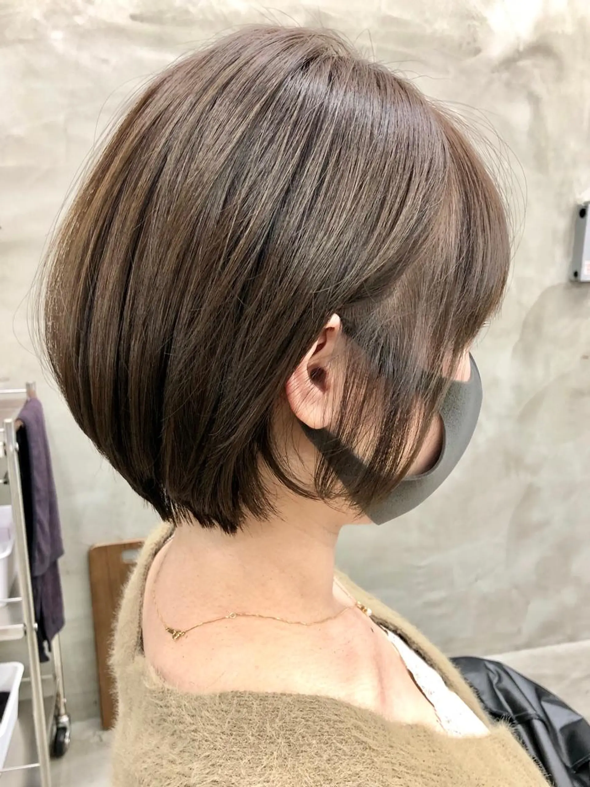 ショート カラー 丸みショート ベージュカラー ショートヘア ショート・ボブ 徳竹淳一のヘアスタイル