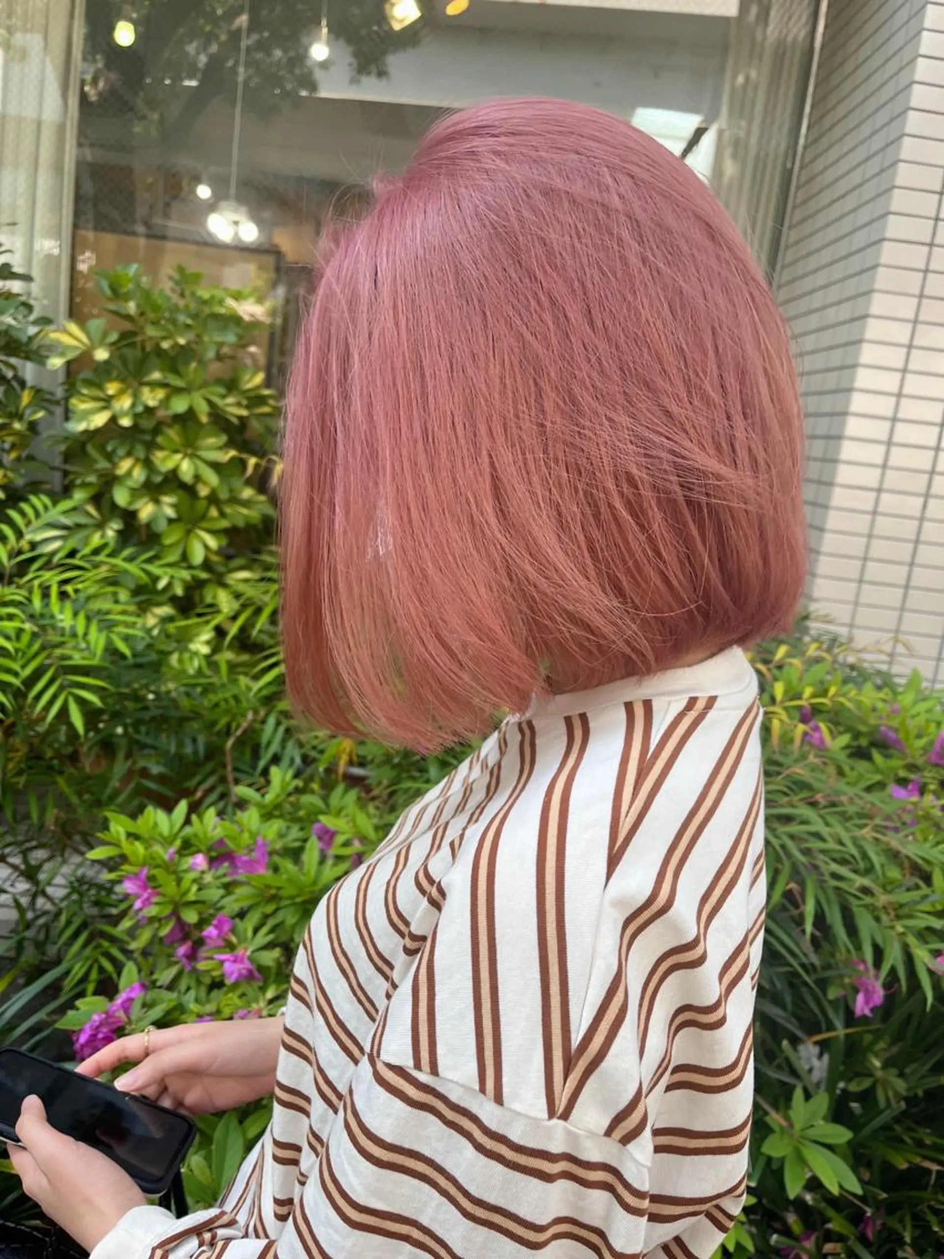 ミディアム カラー 編み込みエクステ シールエクステ バレイヤージュ ブリーチ ブロンド ヘアカラー モモカ/ハイトーン /バレイヤージュのヘアスタイル