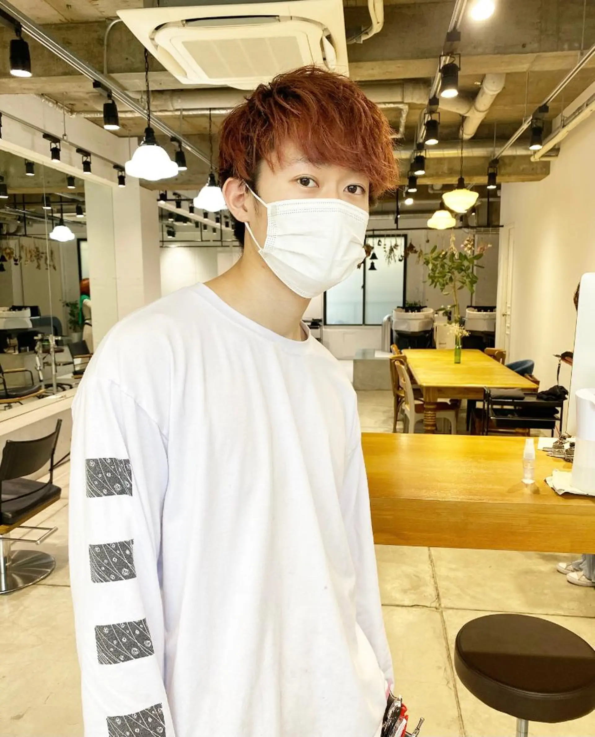 ショート カラー メンズ レッドカラー メンズパーマの達人 🌟川内絵人のヘアスタイル