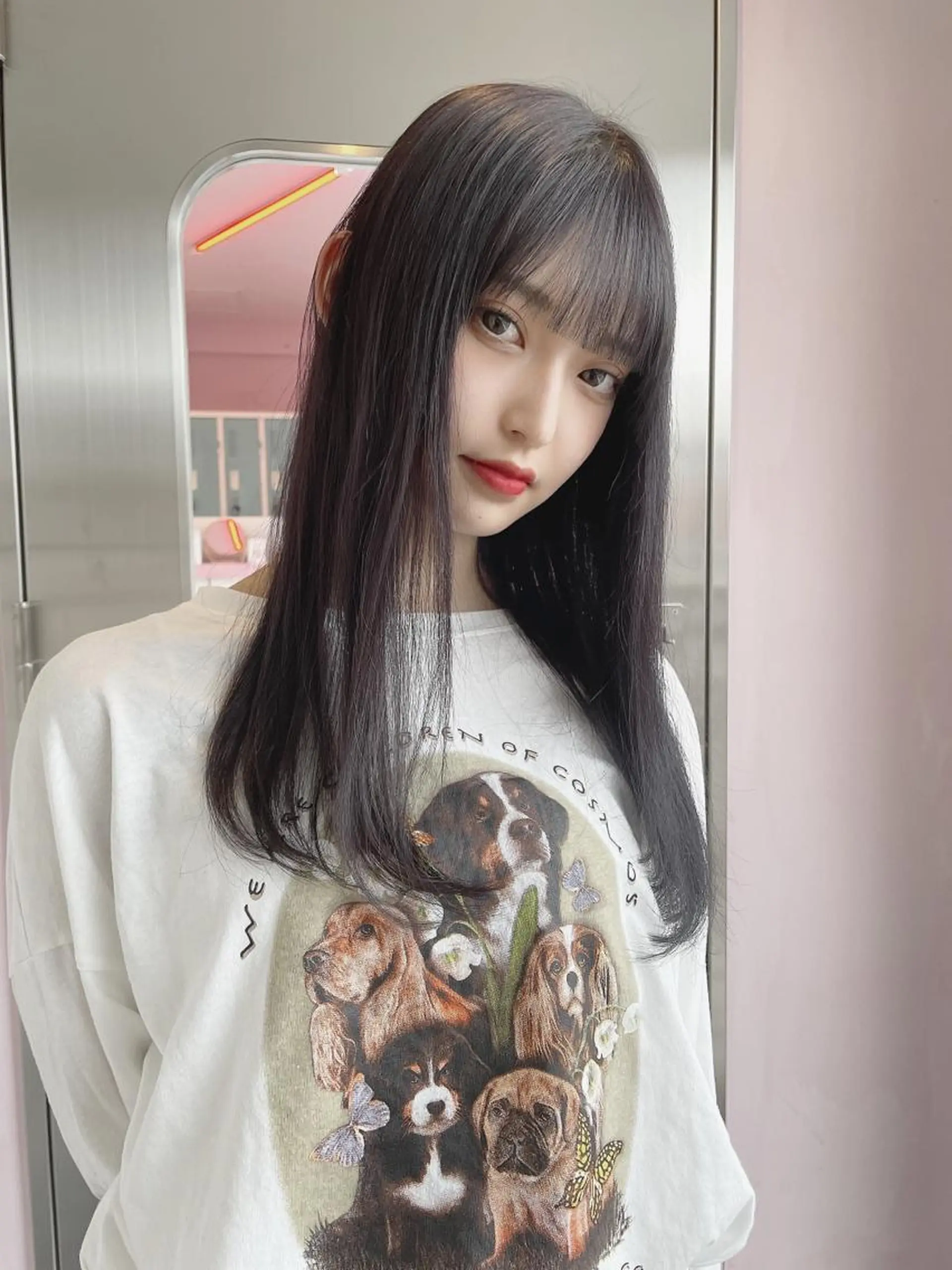 ロング カラー ヘアアレンジ 透明感カラー パープルカラー 心斎橋/ブリーチ minamiのヘアスタイル