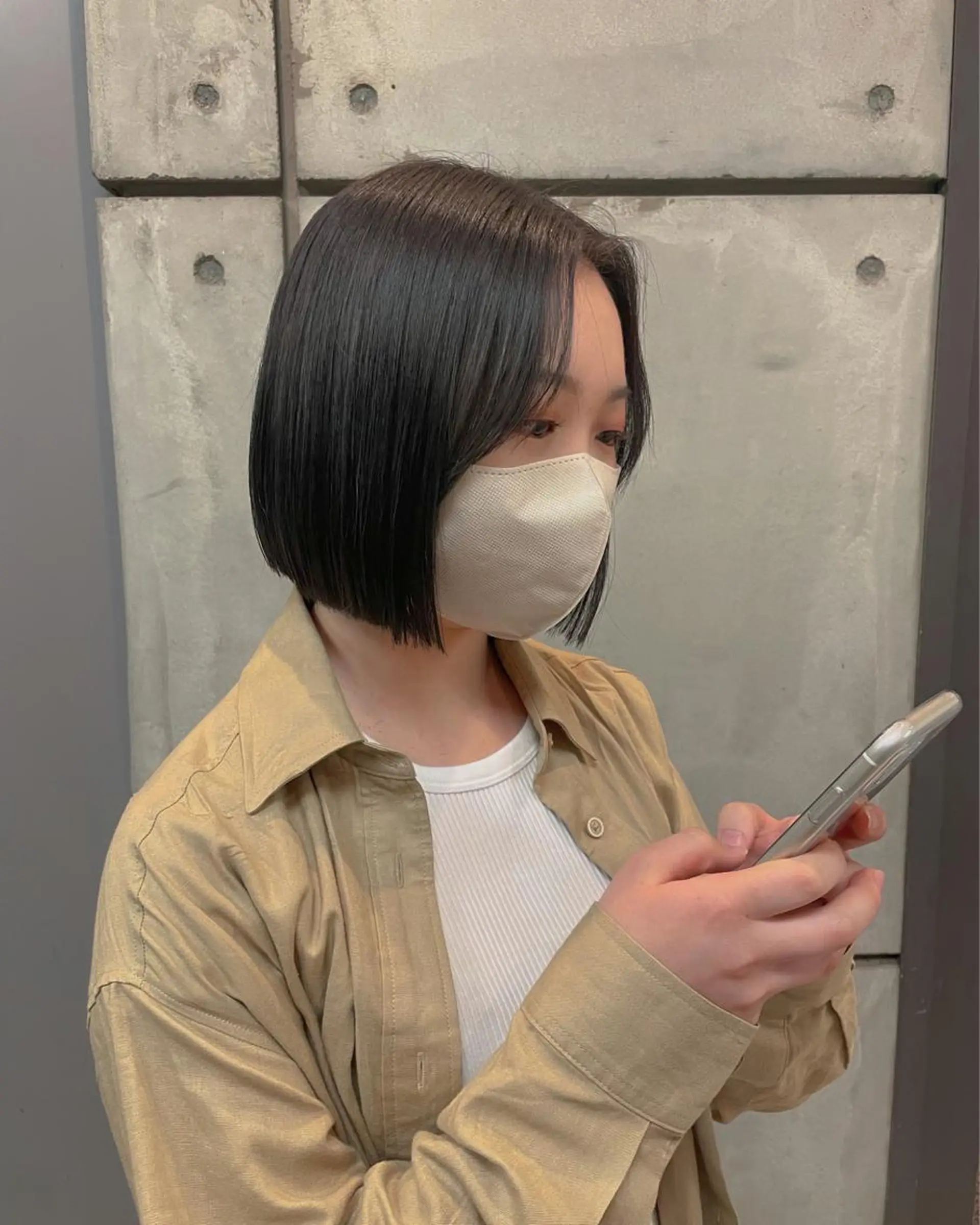 ショート ボブ ヘアカラー Of hair Jiyugaoka所属・青木 あおいのヘアスタイル