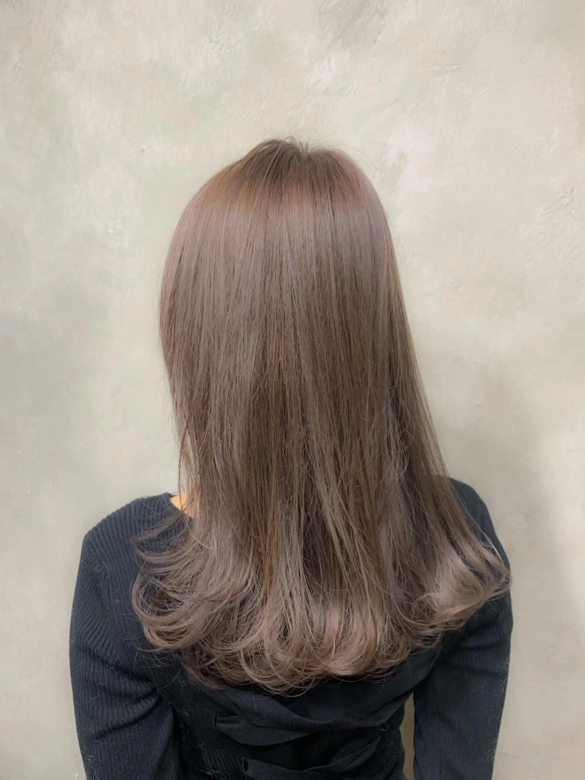 セミロング カラー パーマ ベージュカラー ミルクティーベージュ ヘアカラー 🌈髪質改善💕 縮毛矯正✨青木まで✨のヘアスタイル