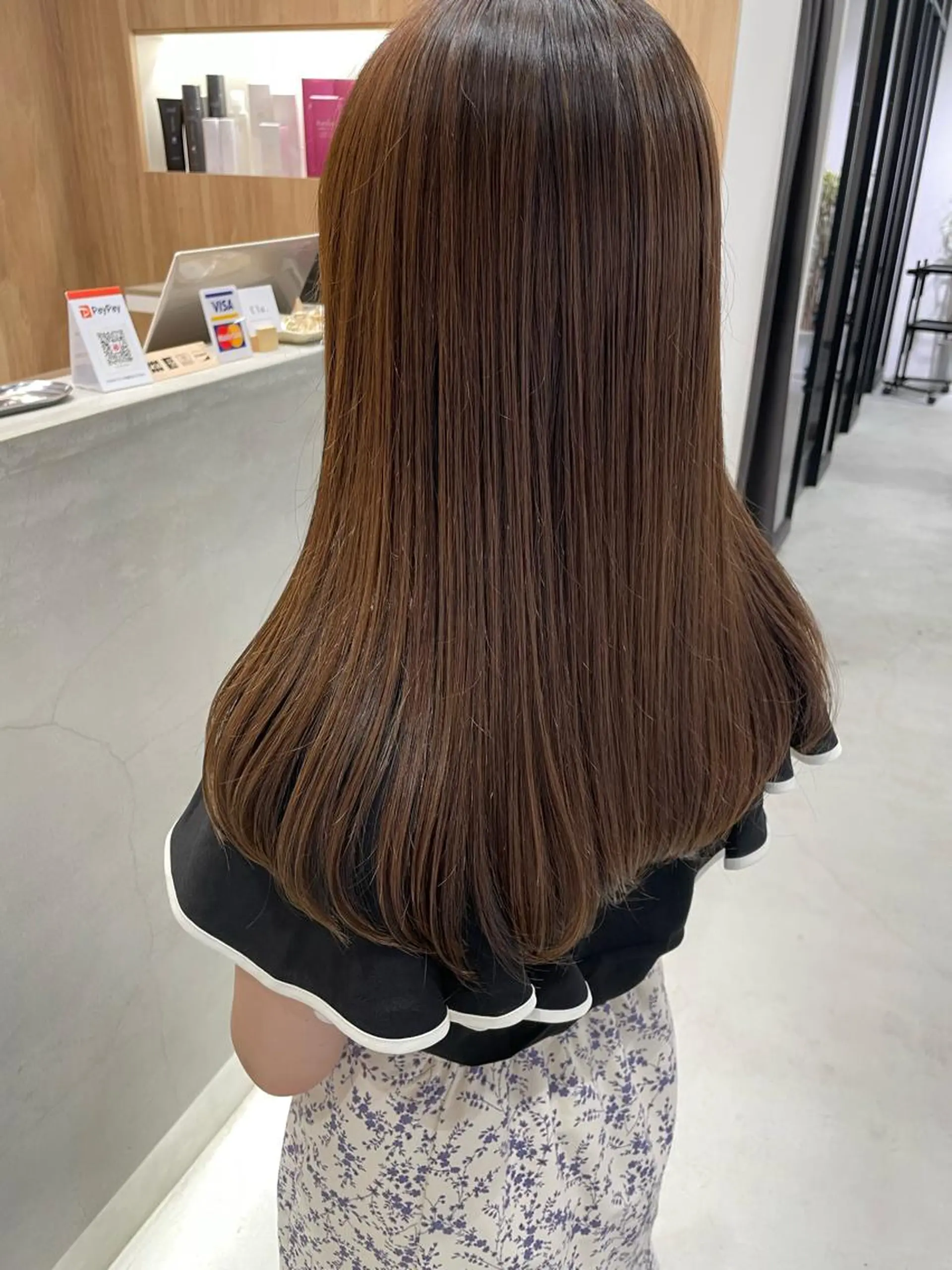 ロング カット ヘアカラー 縮毛矯正 半個室女性salon 🩰Natsumiのヘアスタイル