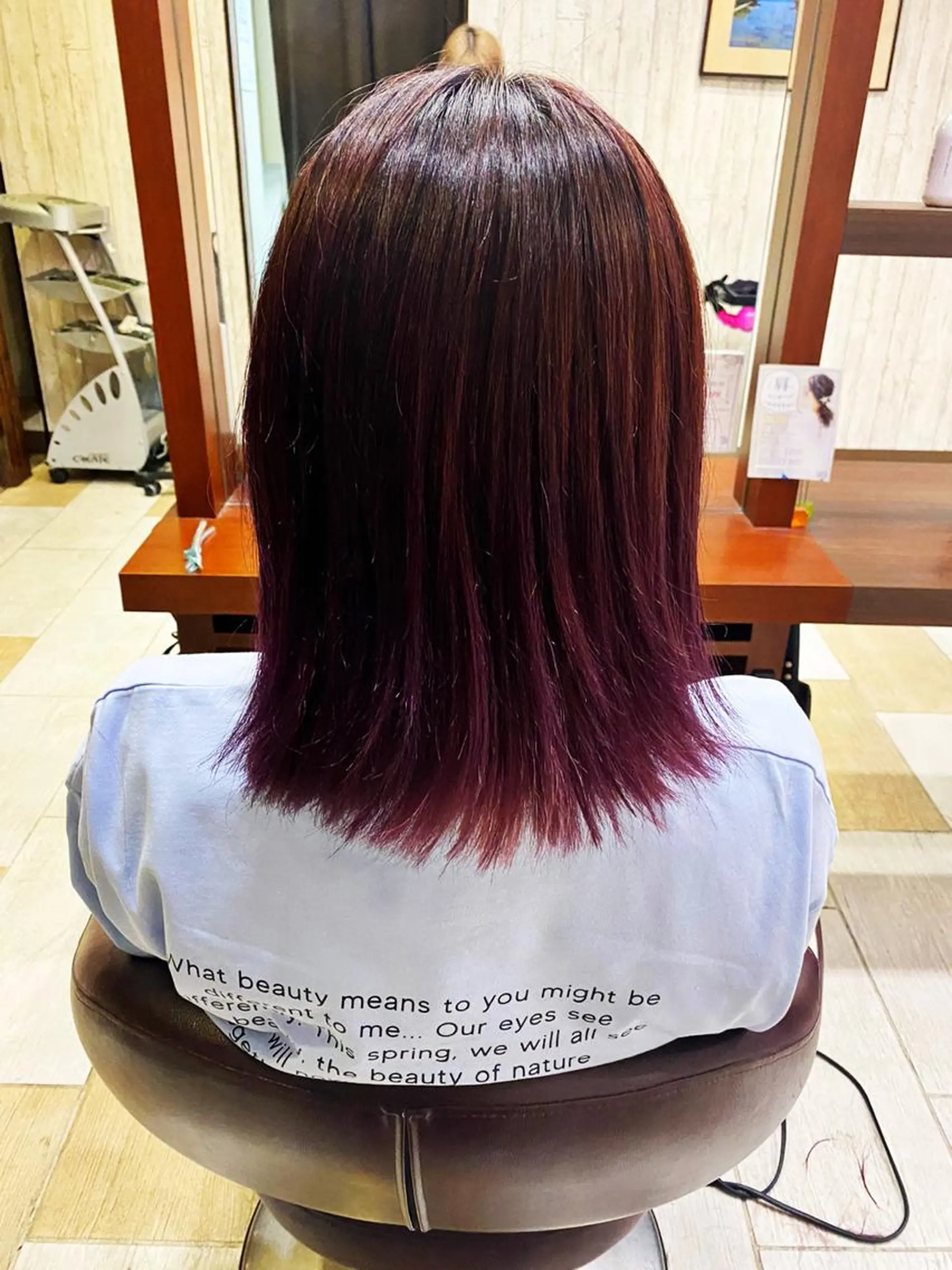 ミディアム カラー グラデーションカラー バイオレットカラー ヘアカラー トリートメント 🦋店長🦋 ほんさわ みずきのヘアスタイル