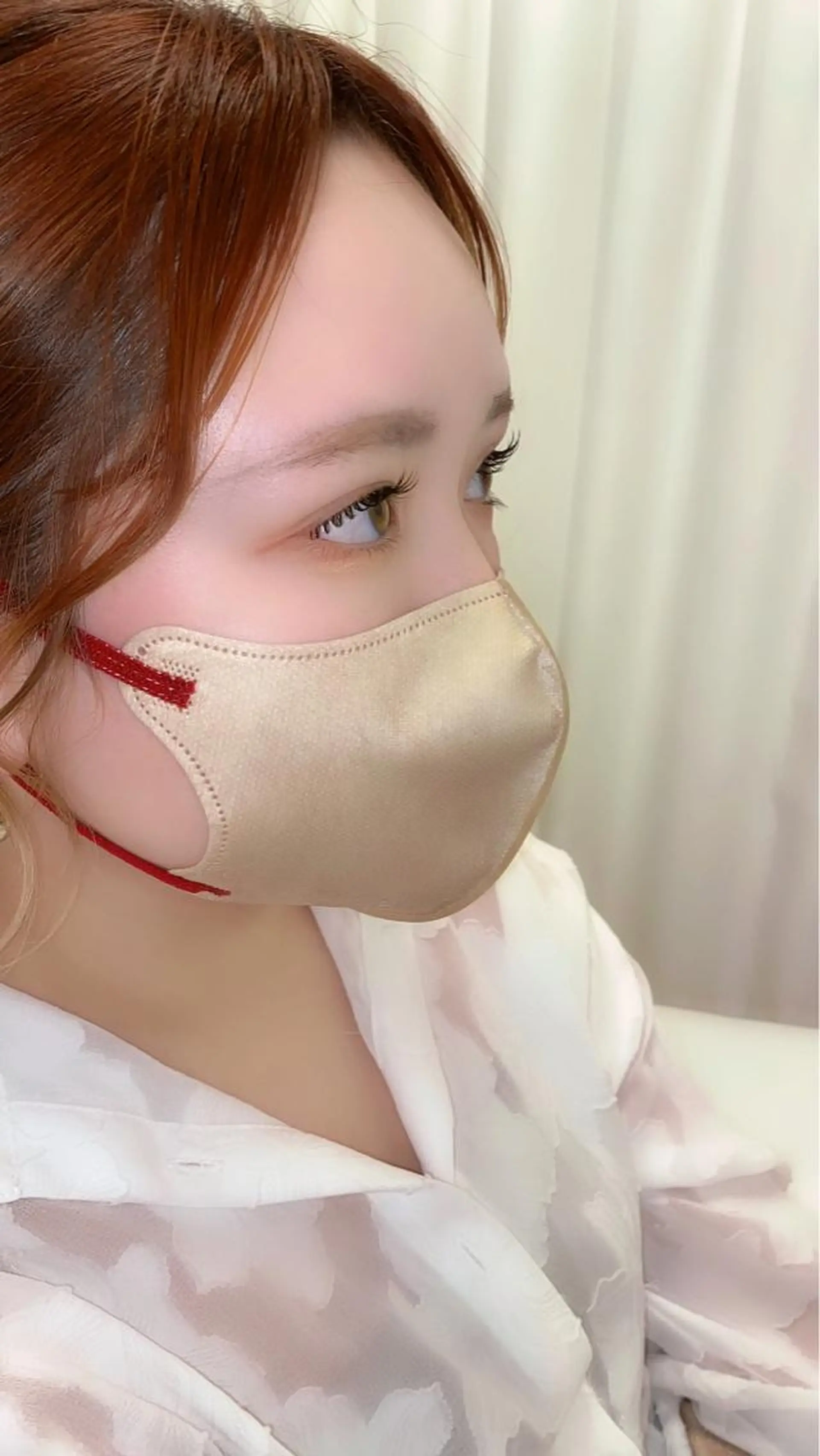 マツエク・マツパ 束感まつ毛 フラットラッシュ 韓国風マツエク パリジェンヌラッシュリフト ボリュームラッシュ 肌に馴染むハイトーン /ミルクティーカラーのヘアスタイル