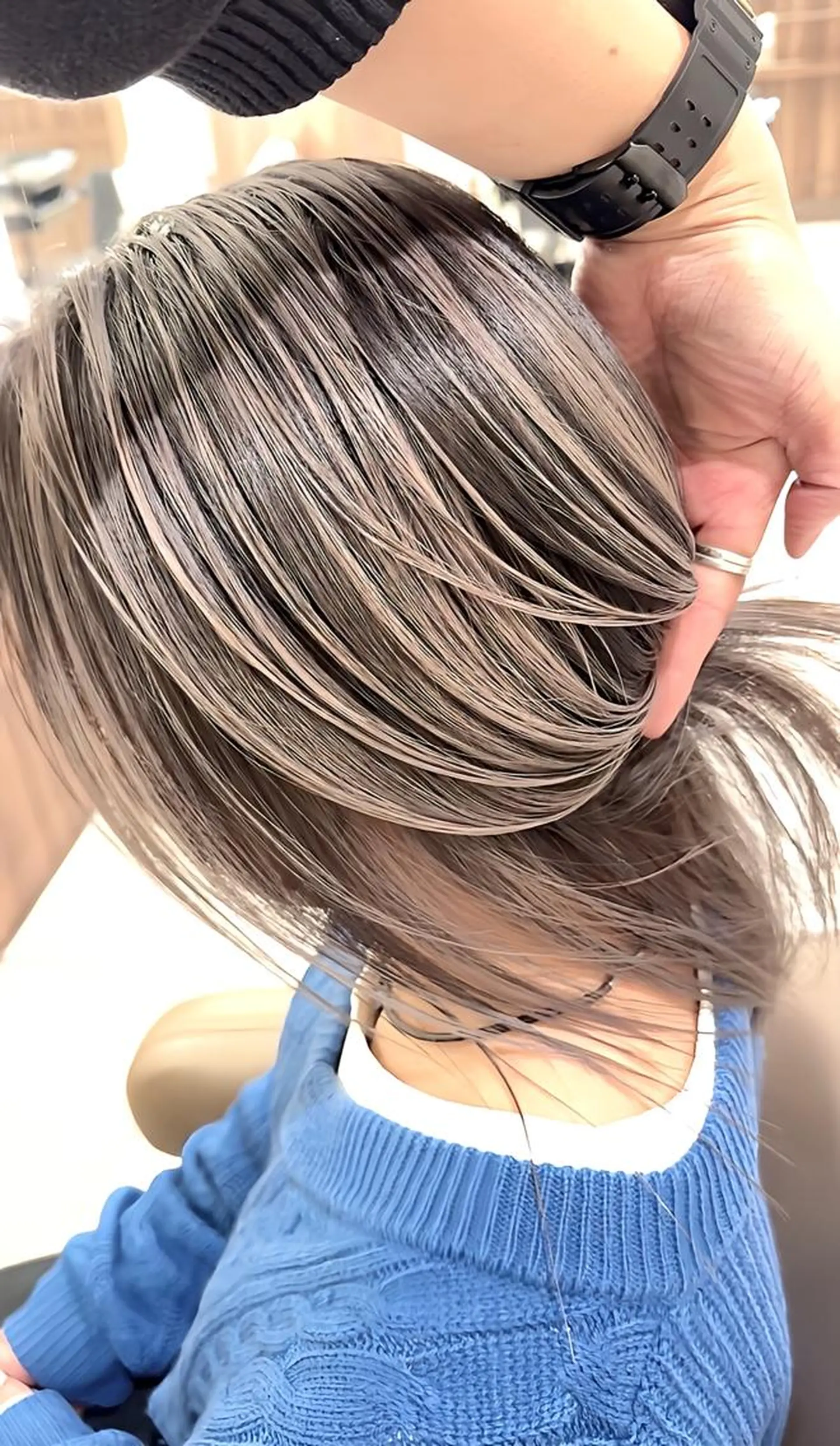 ロング カラー バレイヤージュ 髪質改善 レイヤーカット カット ヘアカラー トリートメント 山崎俊輔/髪質改善 /バレイヤージュのヘアスタイル