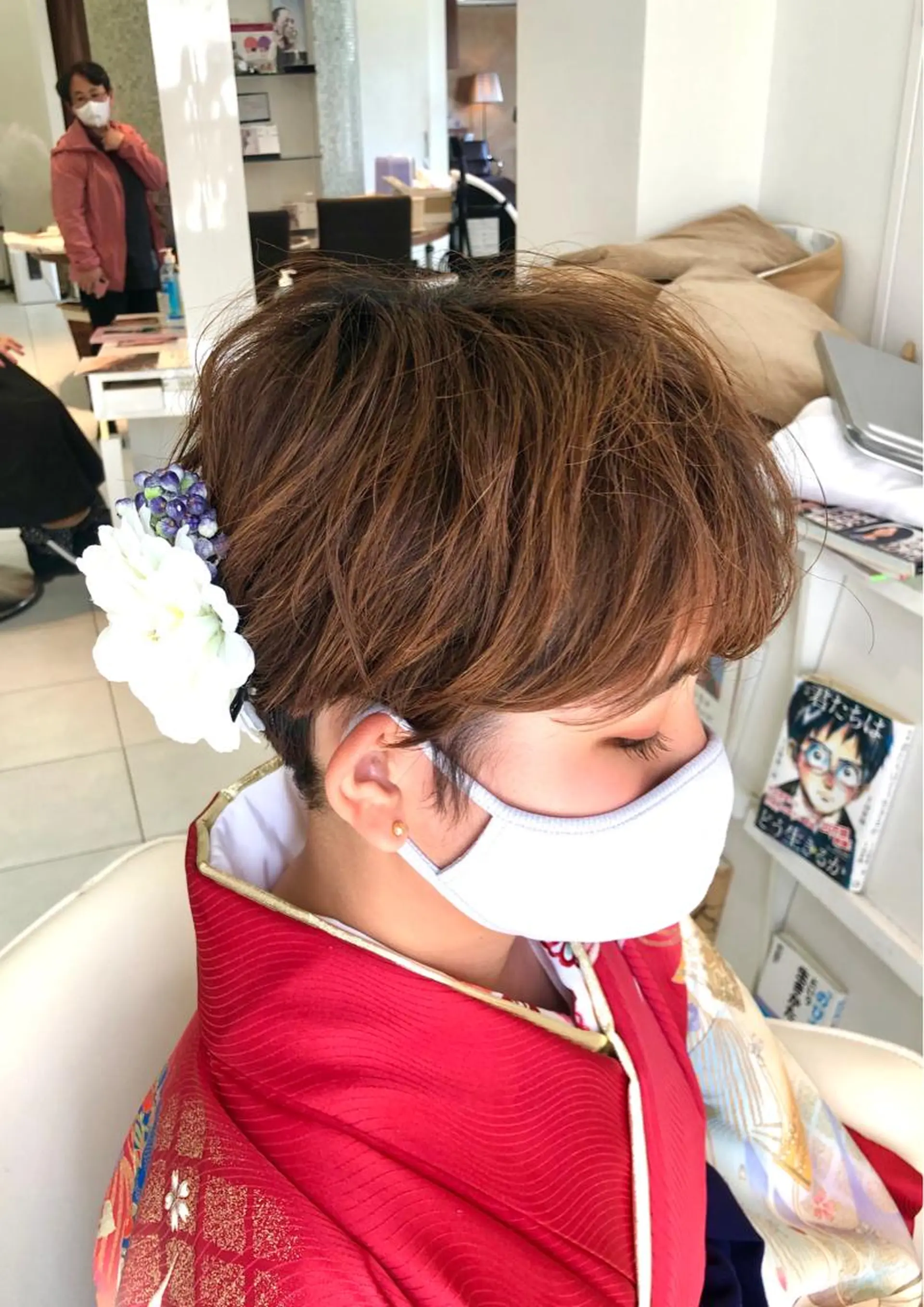 ショート 卒業式のヘアスタイル ショートヘア La fith hair rond 立川店所属・kyosuke 透明感カラーのヘアスタイル