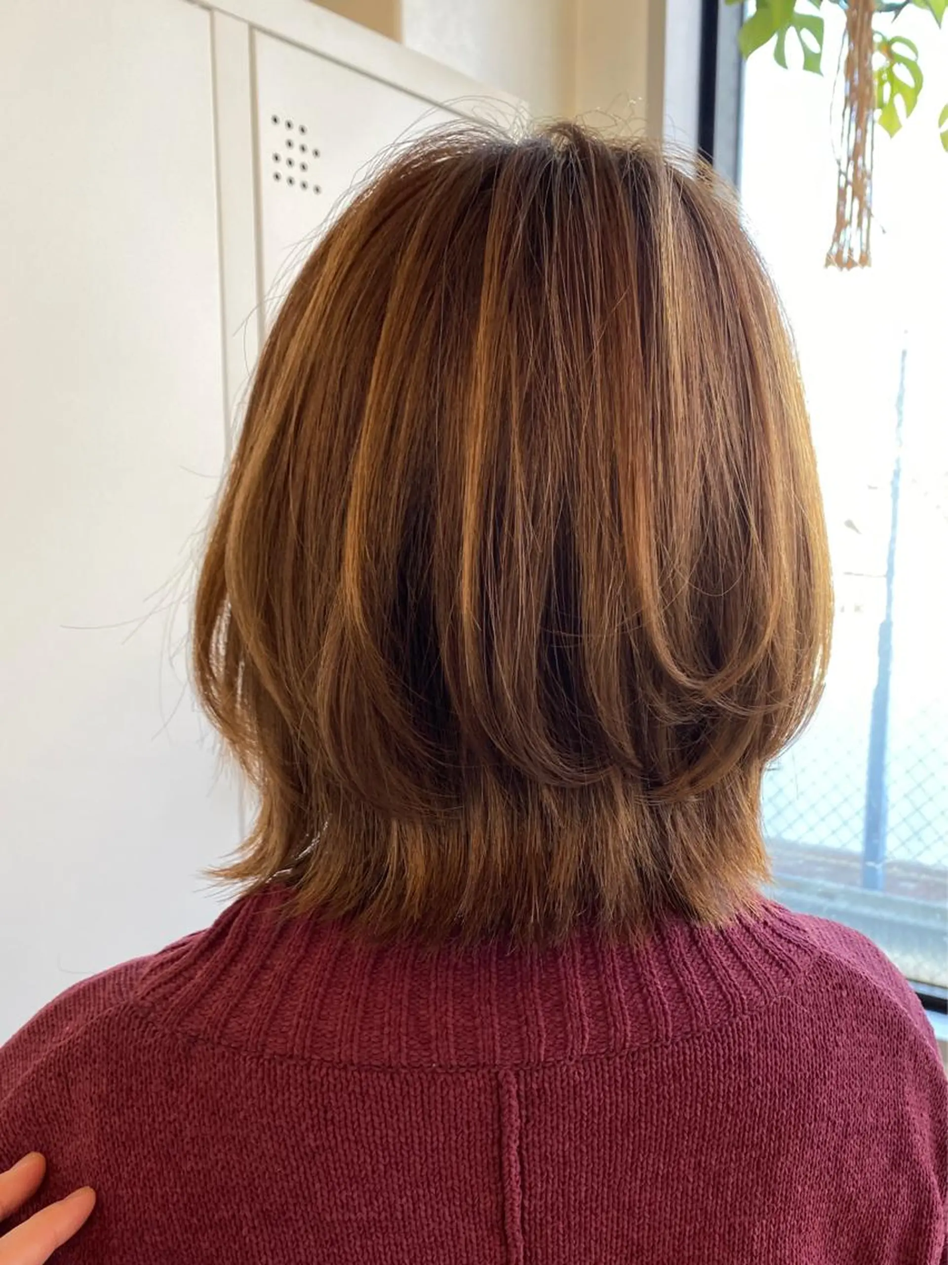 ミディアム カラー ベージュカラー ボブ くびれヘア カット ヘアカラー ナカジ🌸ロブ/ボブ /前髪🌸のヘアスタイル