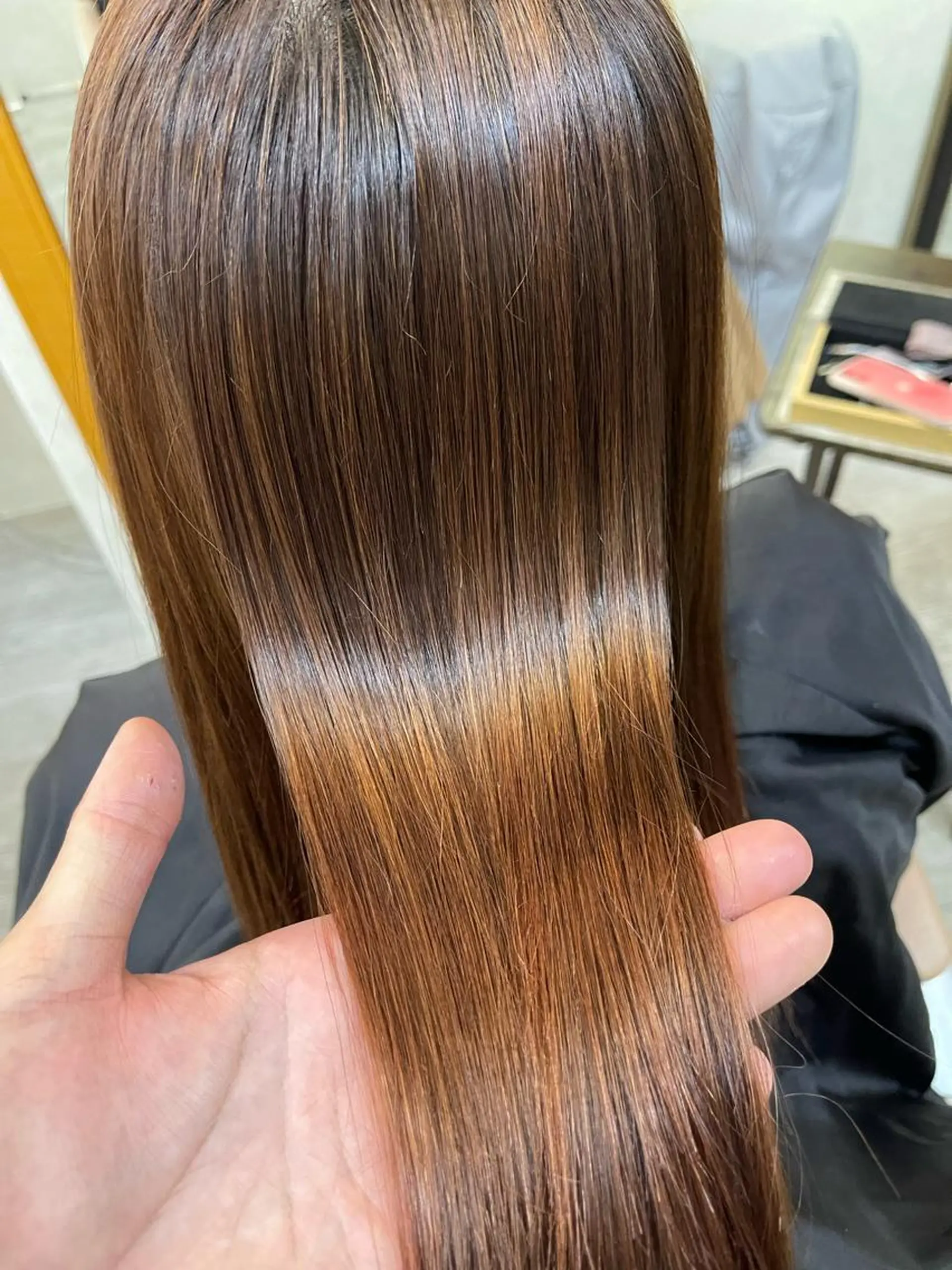 ロング 酸性ストレート 縮毛矯正 Hair design Laule'a  ラウレア所属・新福島店長 植松裕也のヘアスタイル