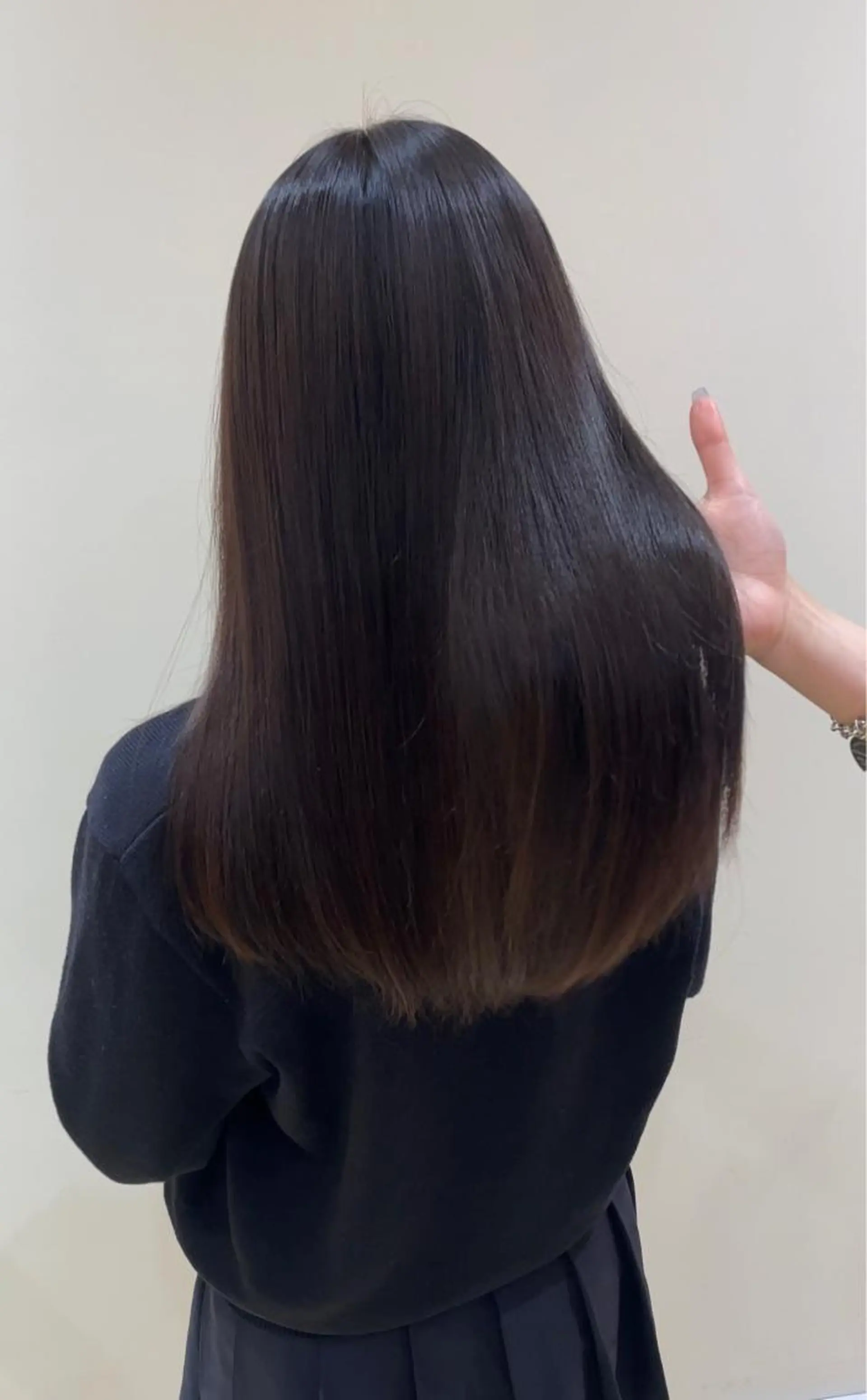 ロング カット 縮毛矯正 トリートメント 池田 早穂のヘアスタイル