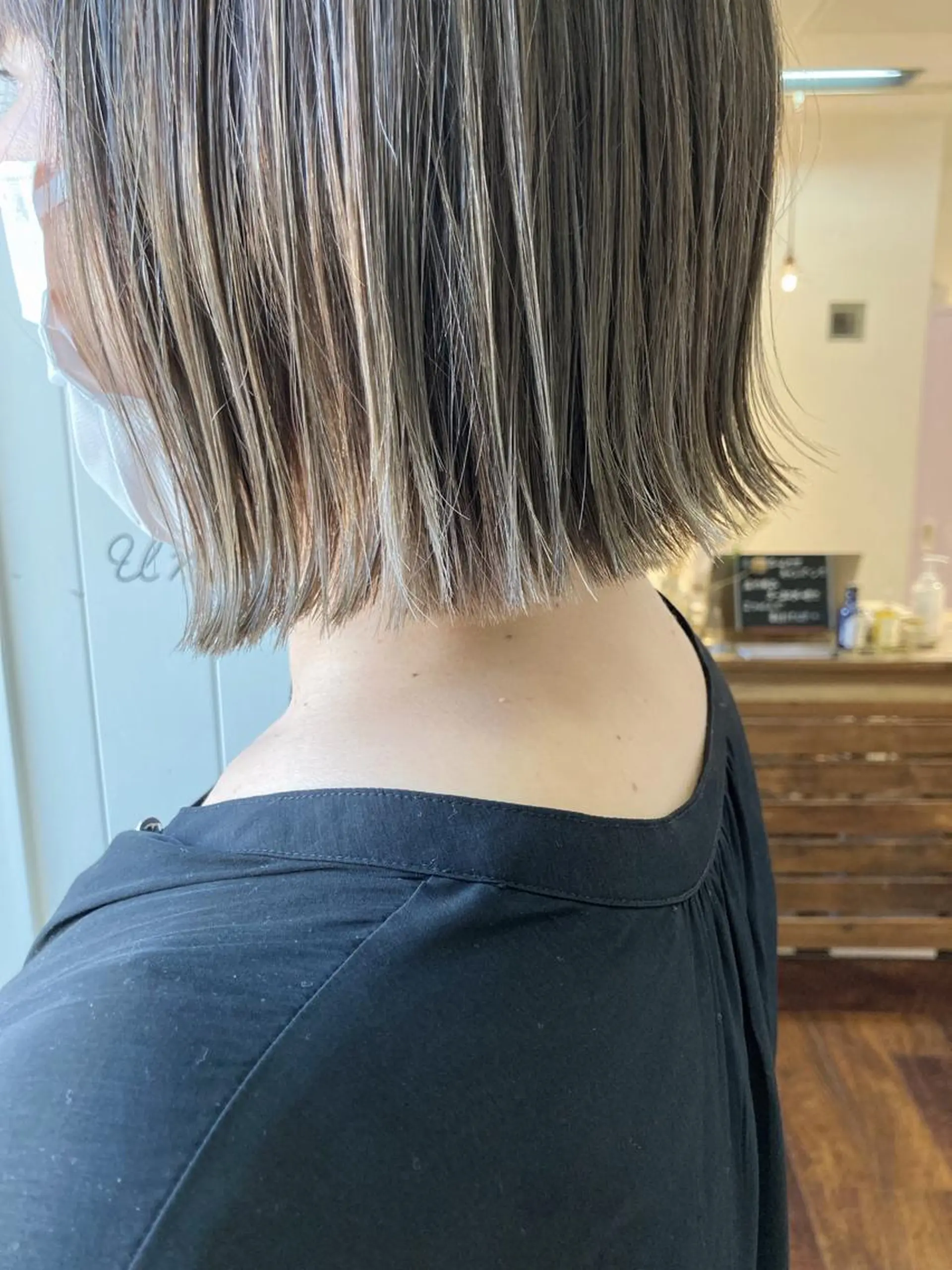 ミディアム カラー ハイライトカラー ハイライト 小木曽智美 /ボブ/ショートのヘアスタイル