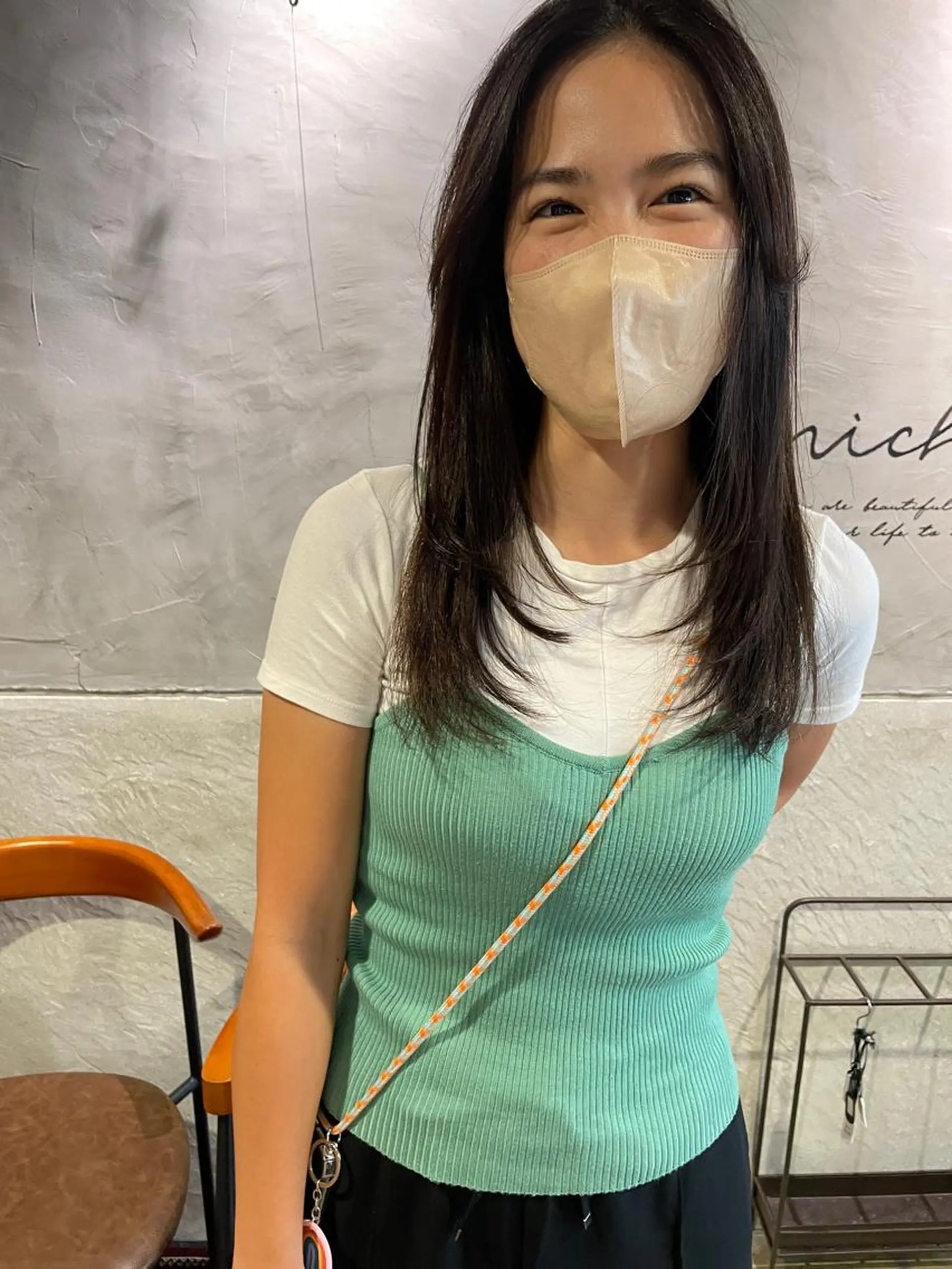 ロング シャギー カット ヘアカラー 縮毛矯正 トリートメント さの あやねのヘアスタイル