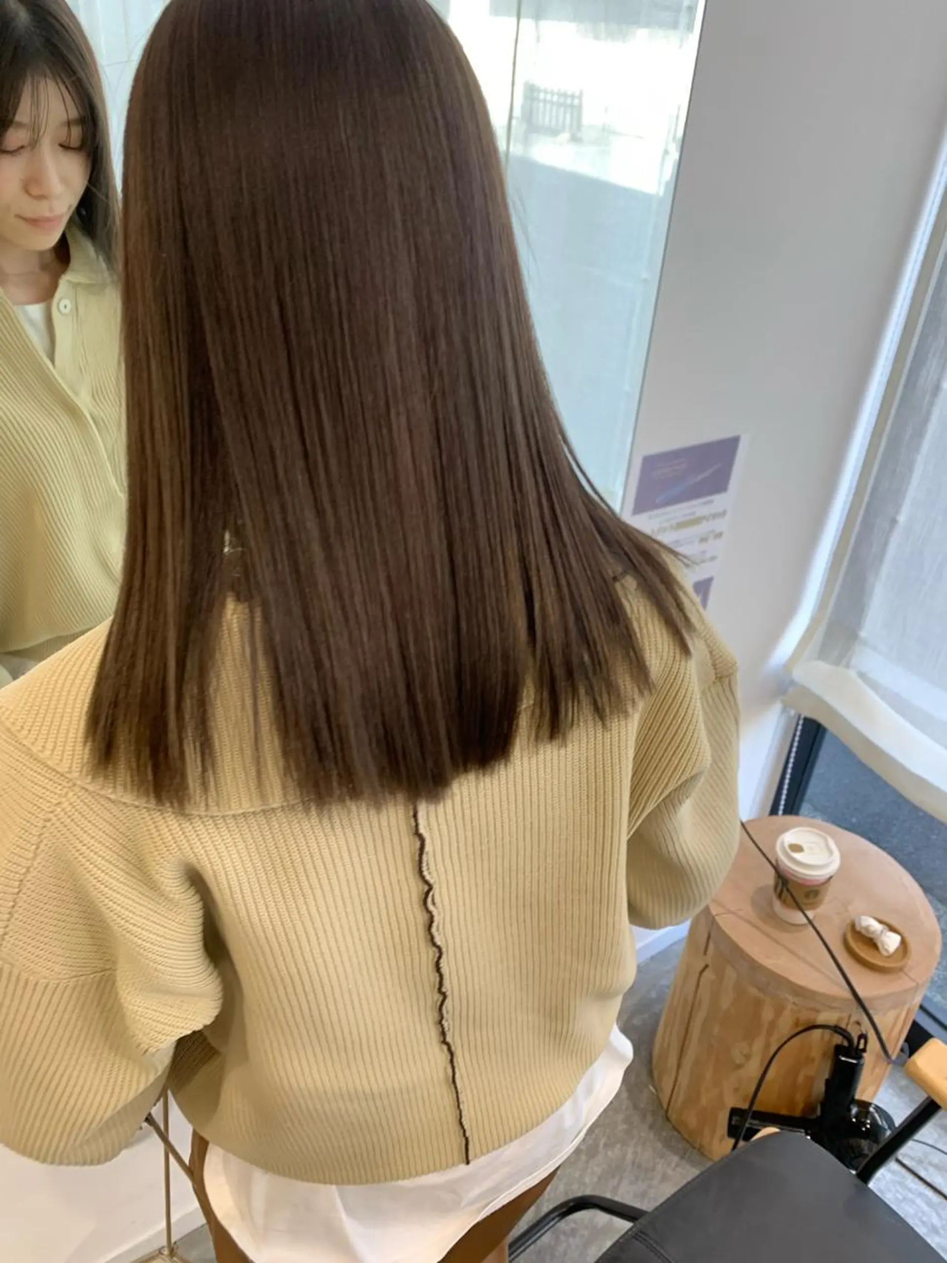 セミロング カラー ヘアカラー トリートメント 顔周りレイヤー 🎀マリノのヘアスタイル