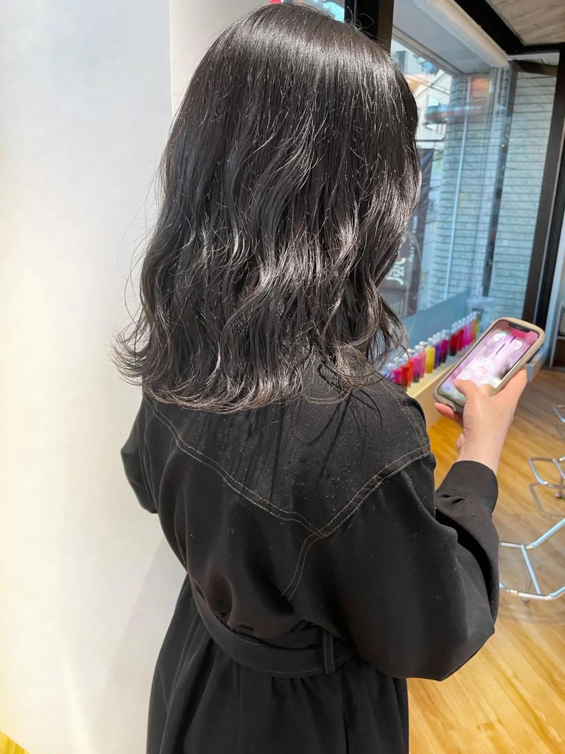 ミディアム カラー 杉村 未来のヘアスタイル