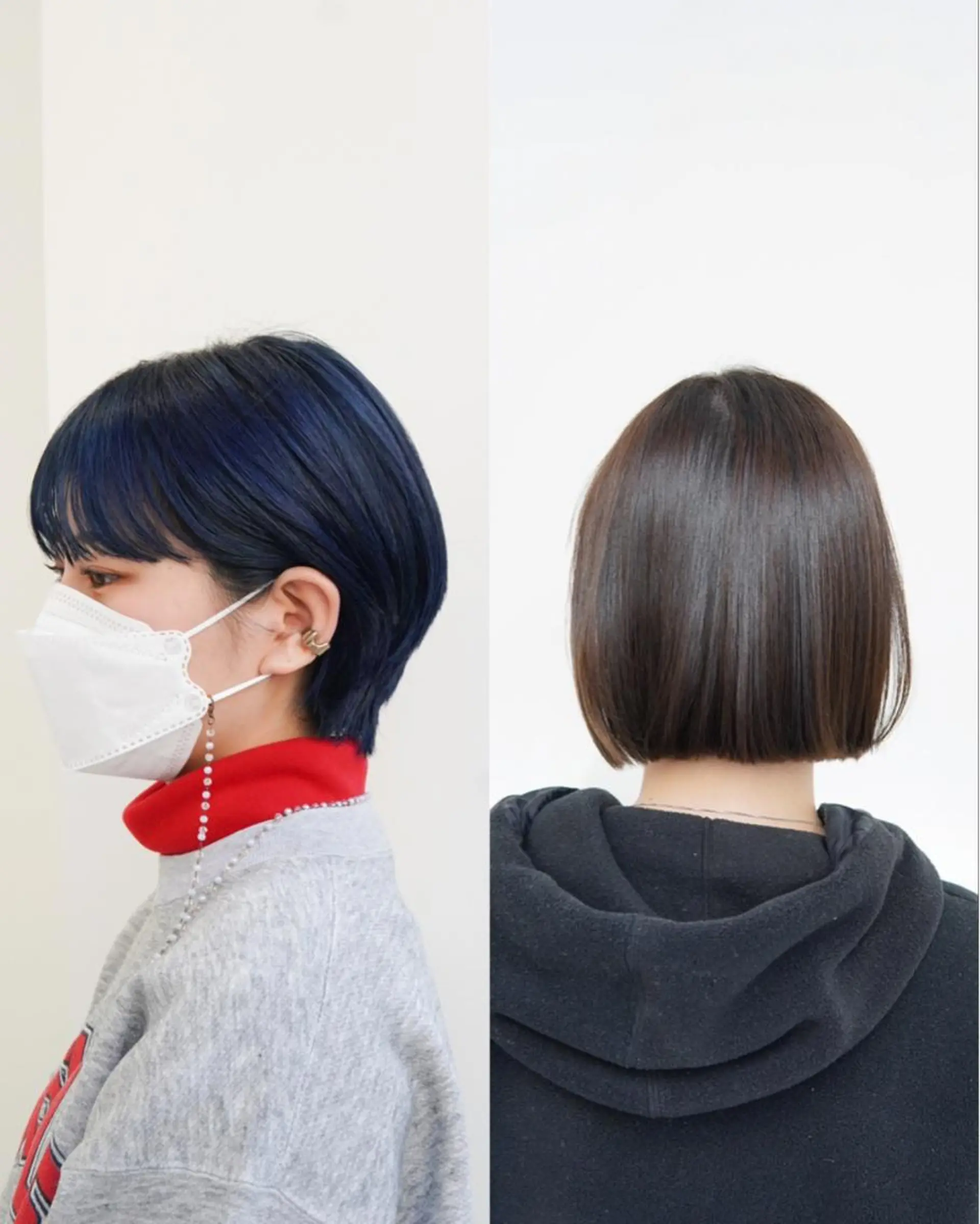 ショート カラー ボブ 顔周りカット レイヤーカット ショートヘア 小顔カット ミタニ/髪質改善 /レイヤーカットのヘアスタイル