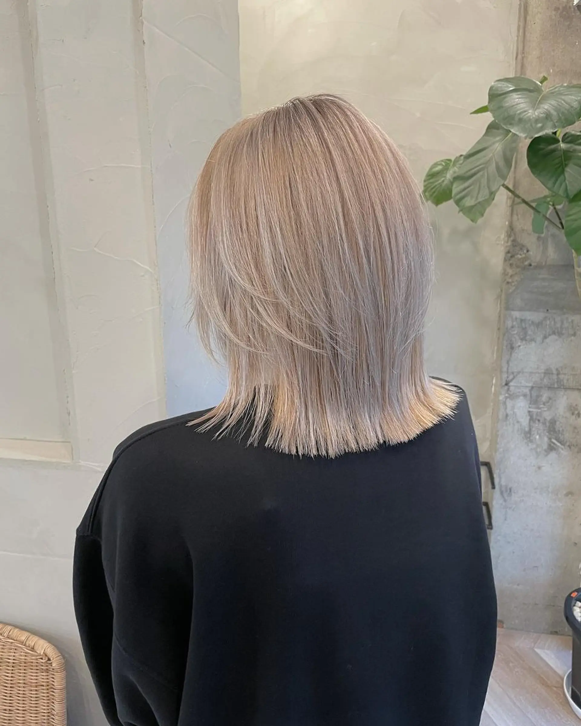 ミディアム カラー ブリーチ ケアブリーチ ダブルカラー ANGELICA LABO 梅田店のヘアスタイル