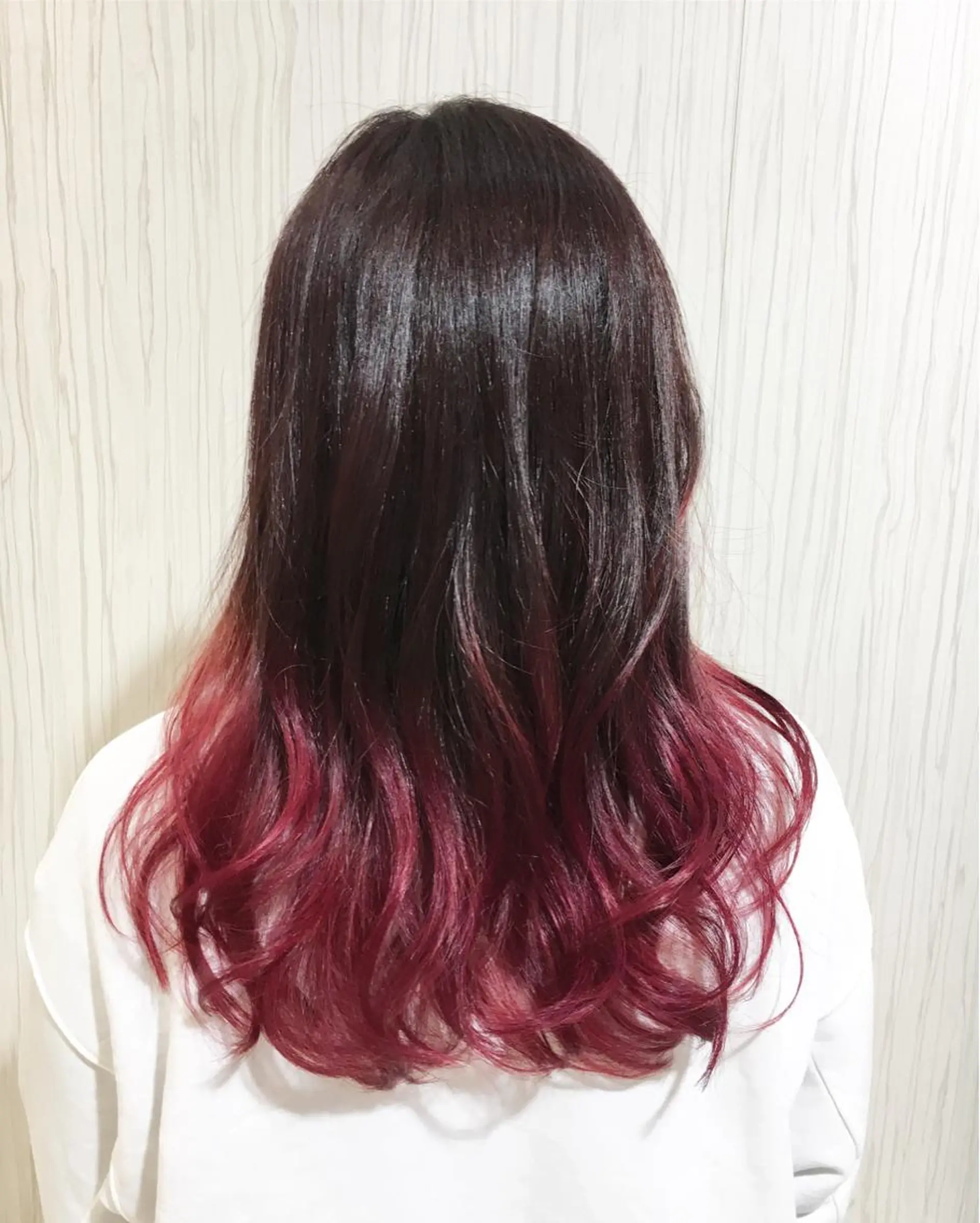 ミディアム セミロング ロング カラー パーマ ヘアアレンジ グラデーションカラー レッドカラー ✨艶髪✨透明感✨ 山内大樹のヘアスタイル