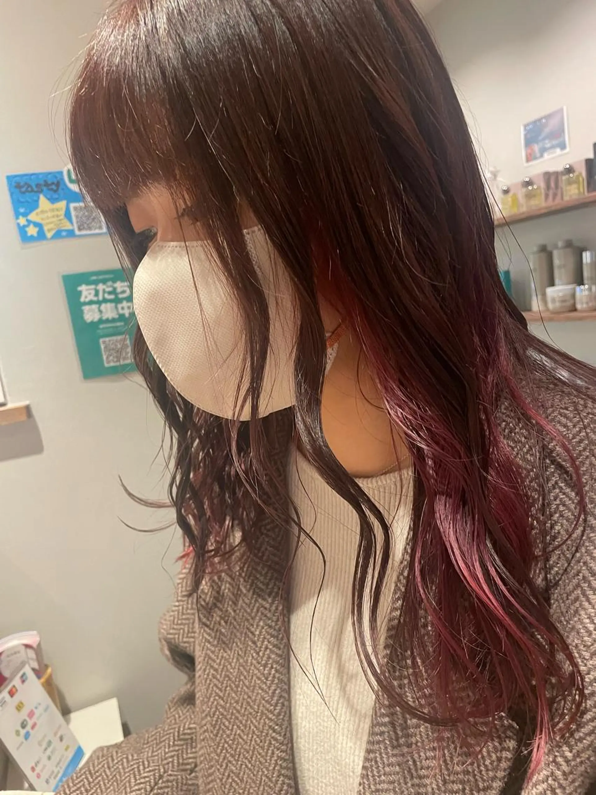 セミロング 柳井 瑠菜のヘアスタイル