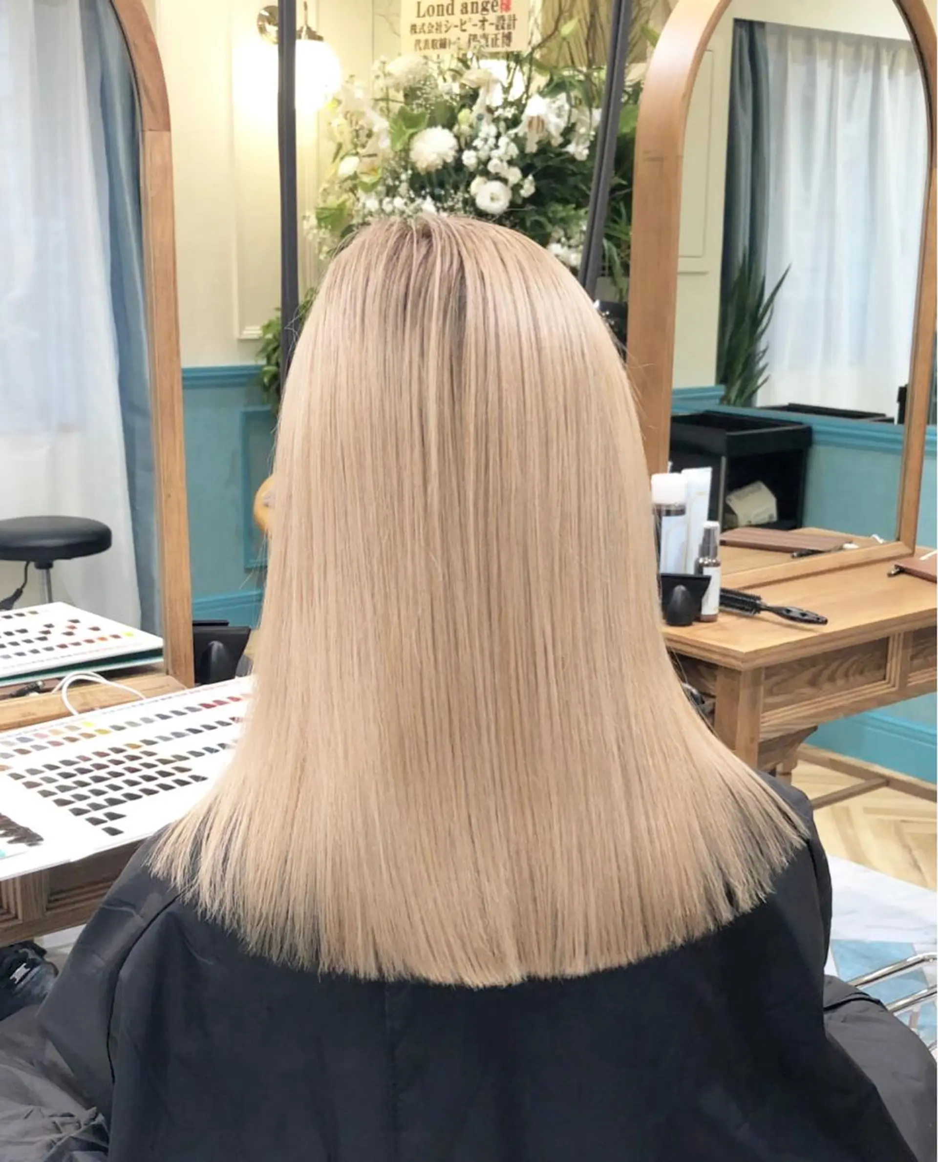 ロング ハイライト レイヤーカット salowin 原宿 aroa所属・韓国／ハッシュカット ／透明感カラー／金野のヘアスタイル