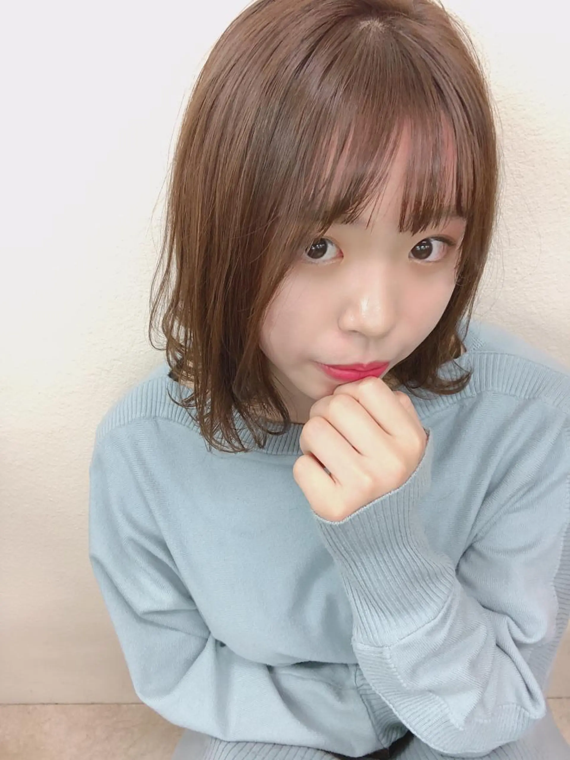 ミディアム カラー ヘアアレンジ 外苑前NO.1艶髪 透明感カラーのヘアスタイル