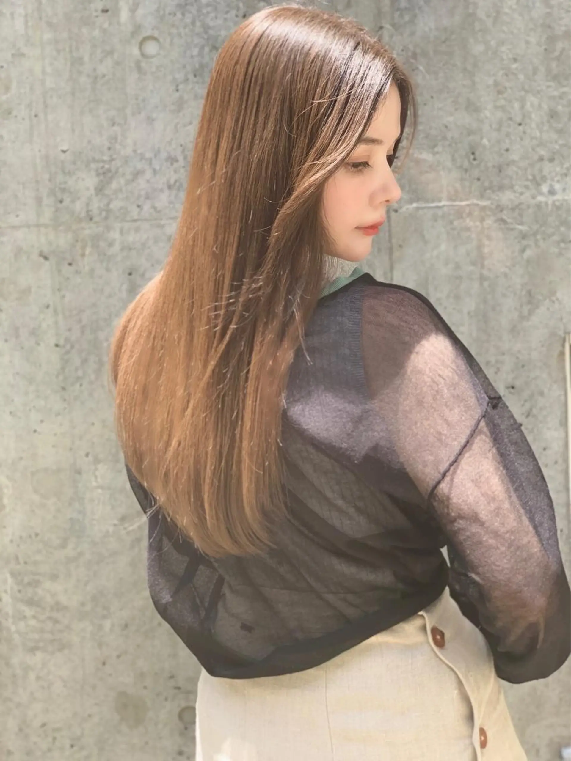 セミロング カラー ヘアカラー トリートメント I-CON所属・髪質改善/美髪のプ口 中島みきのヘアスタイル