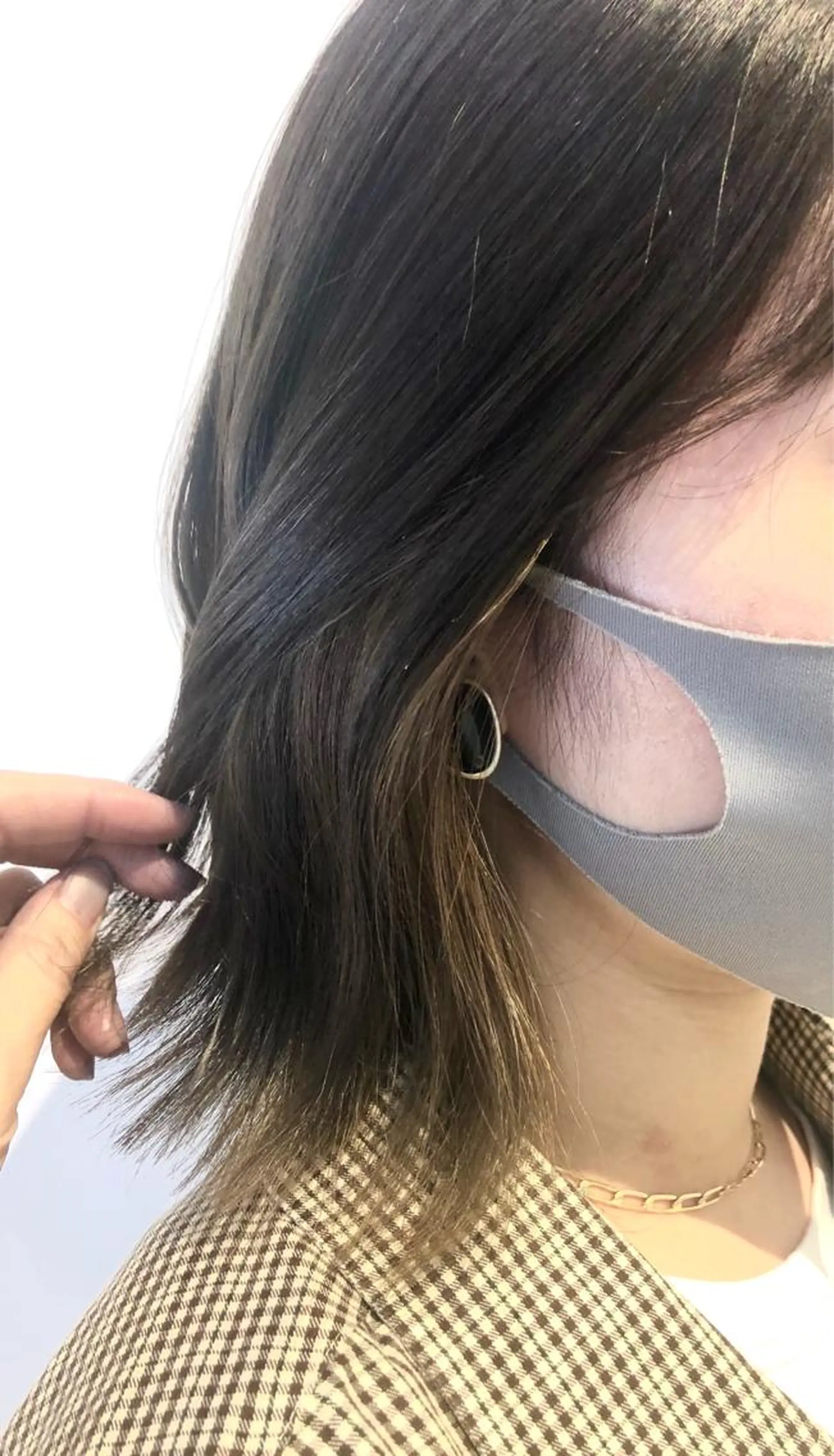 ショート カラー アッシュ 透明感カラー ダークアッシュ グレージュ インナーカラー ヘアカラー 綿貫 美香のヘアスタイル